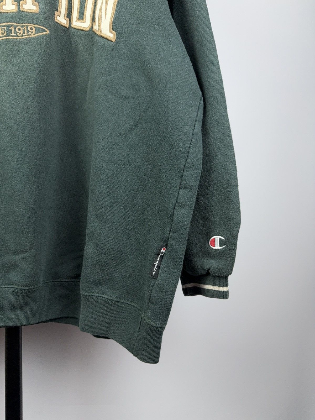 Champion × Vintage Vintage 90s Champion Logo Y2K BOXY FIT Sweatshir Size US L / EU 52-54 / 3 - 3 Thumbnail