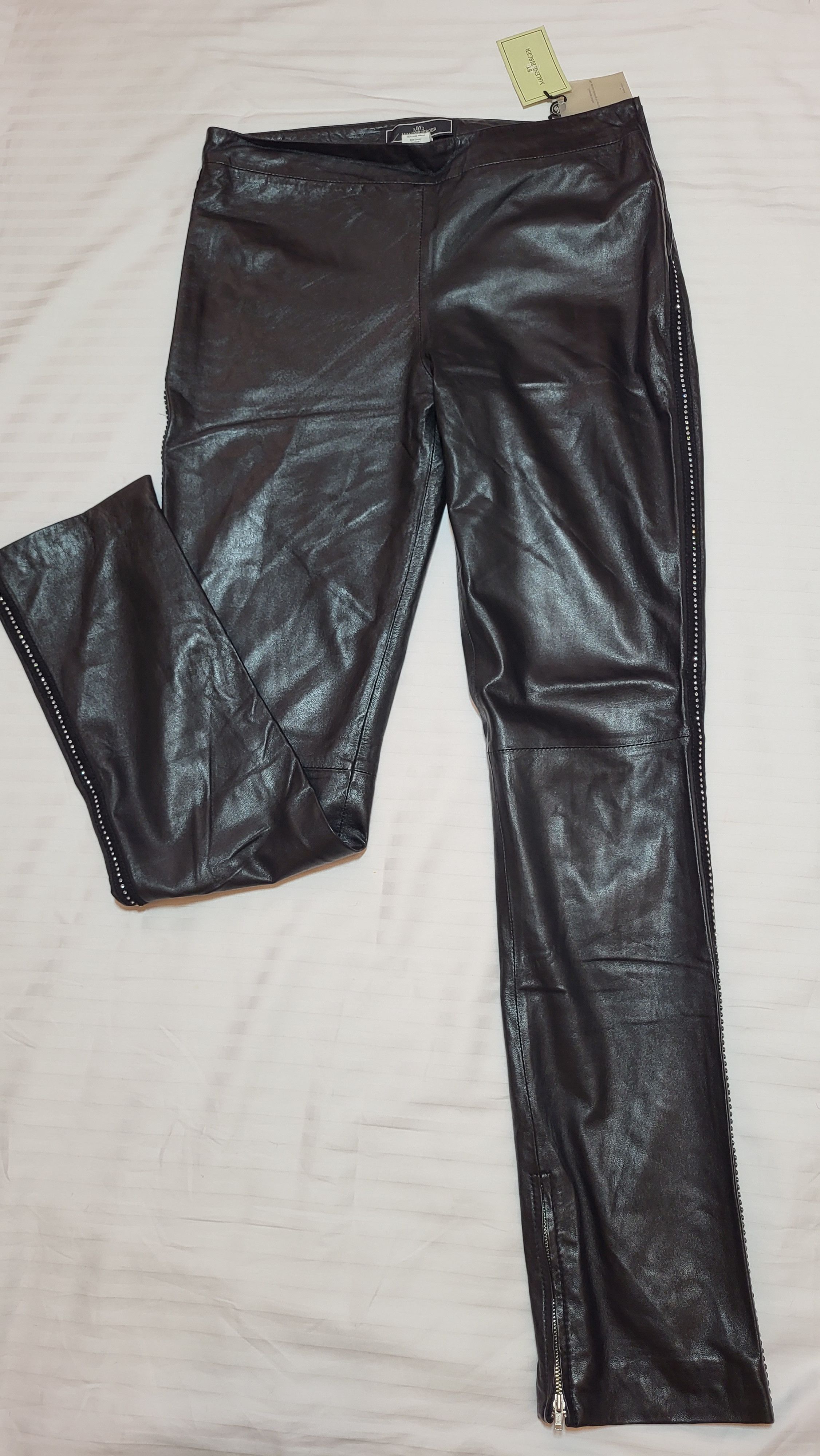 By Malene Birger 100% lamb leather pants BY Malene Birger q29950019 Zula r.42 Size 32" / US 10 / IT 46 - 2 Thumbnail