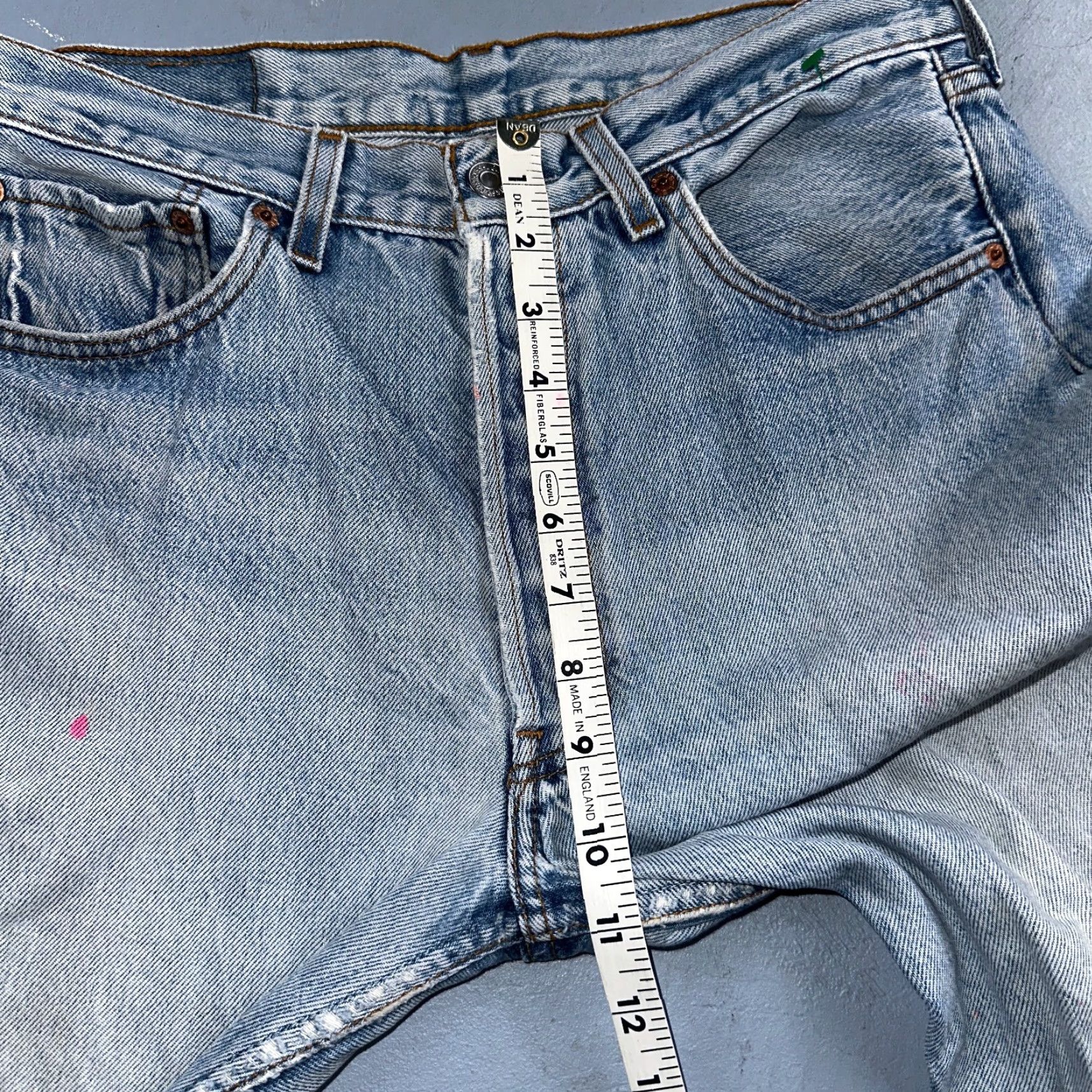 Levi's VINTAGE Levi's 501 Jeans 90s Mexico Light Blue Denim 33x34 Straight Mens Regular 30x29/34 Inseam 34 501 Series Classic Comfort Size US 33 - 7 Thumbnail