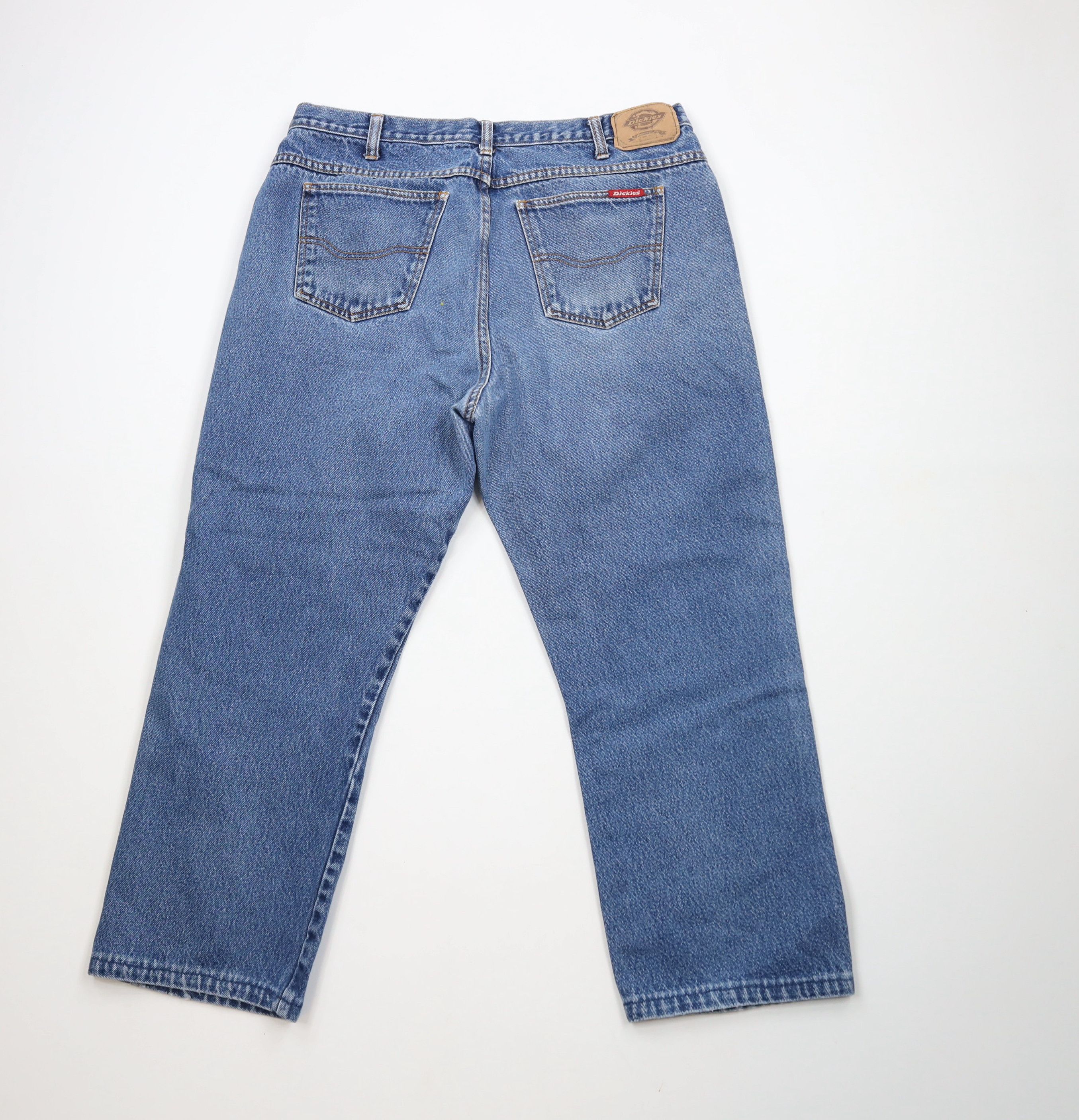 Dickies × Vintage Vintage Dickies Spell Out Straight Leg Denim Jeans Blue Size US 36 / EU 52 - 12 Thumbnail