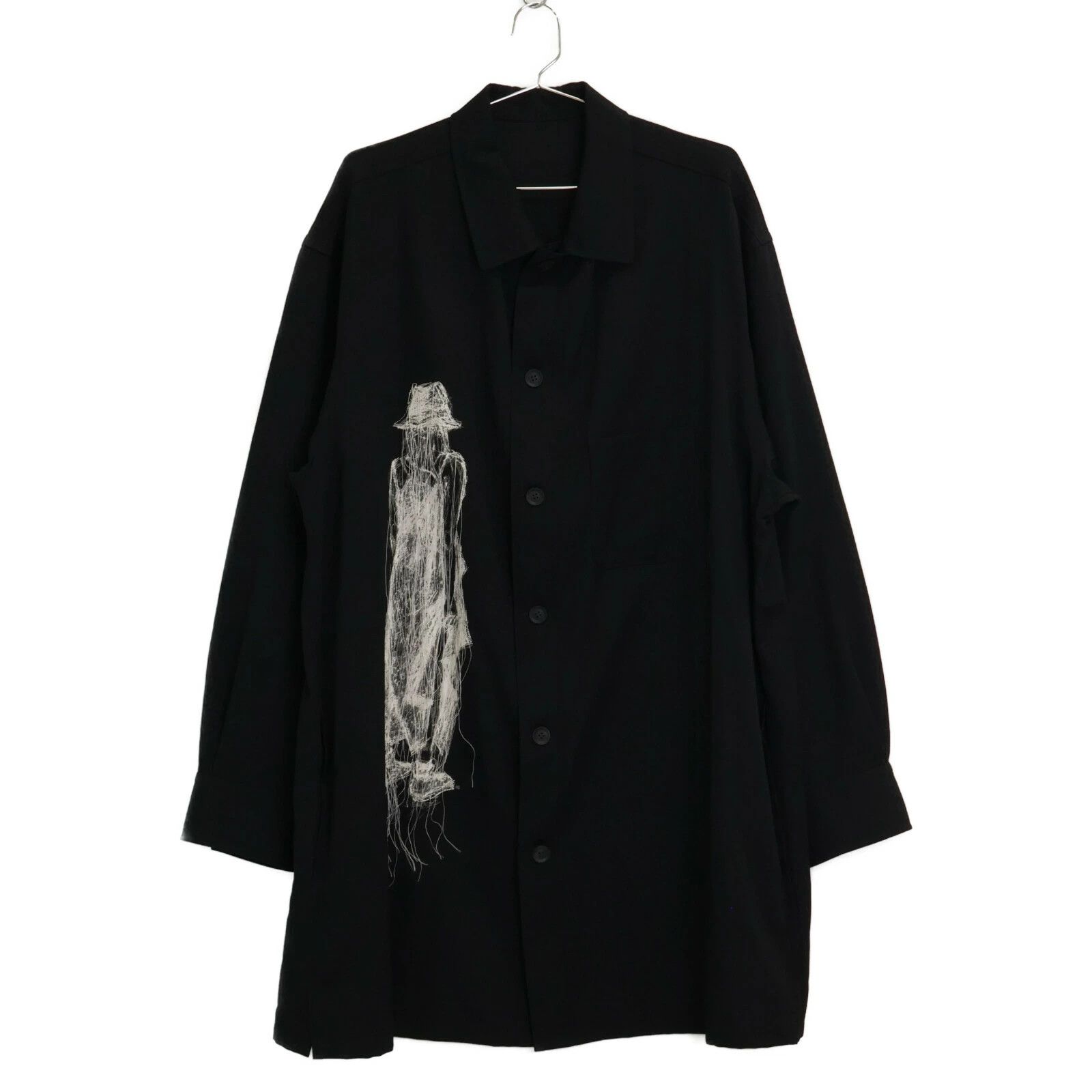 Yohji Yamamoto Yohji Yamamoto POUR HOMME 22SS Embroidered Topper Shirt Size US L / EU 52-54 / 3 - 1 Thumbnail