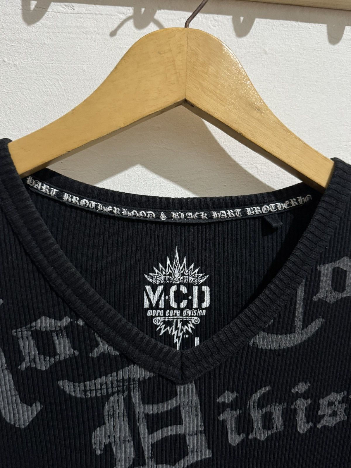 Japanese Brand Y2k M.C.D IFSIXWASNINE POEM VNECK KNIT TSHIRT Size US M / EU 48-50 / 2 - 6 Thumbnail
