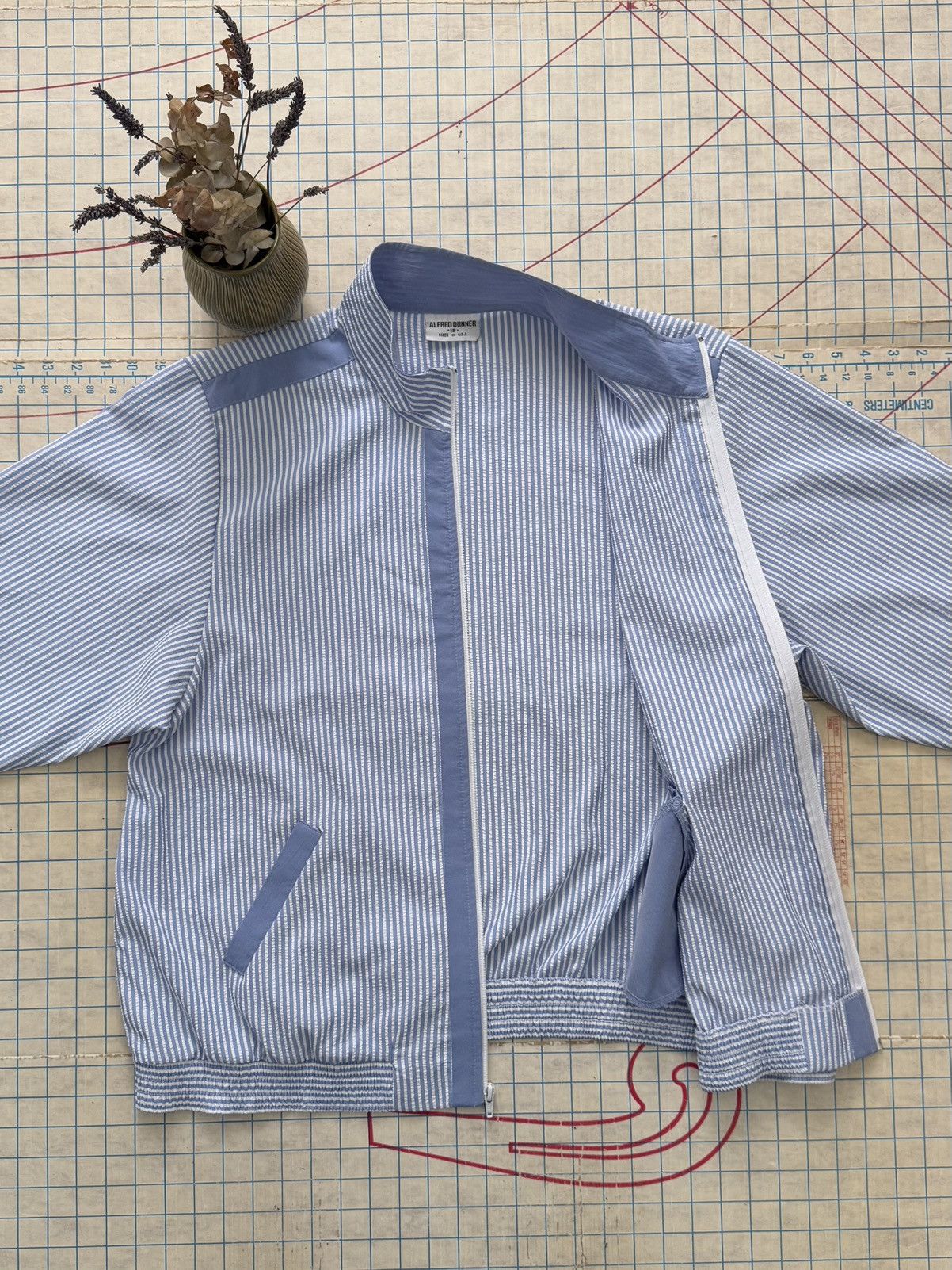 Other × Vintage Vintage Alfred Dunner Seersucker Full Zip Jacket Women’s 18 Size XL / US 12-14 / IT 48-50 - 6 Thumbnail