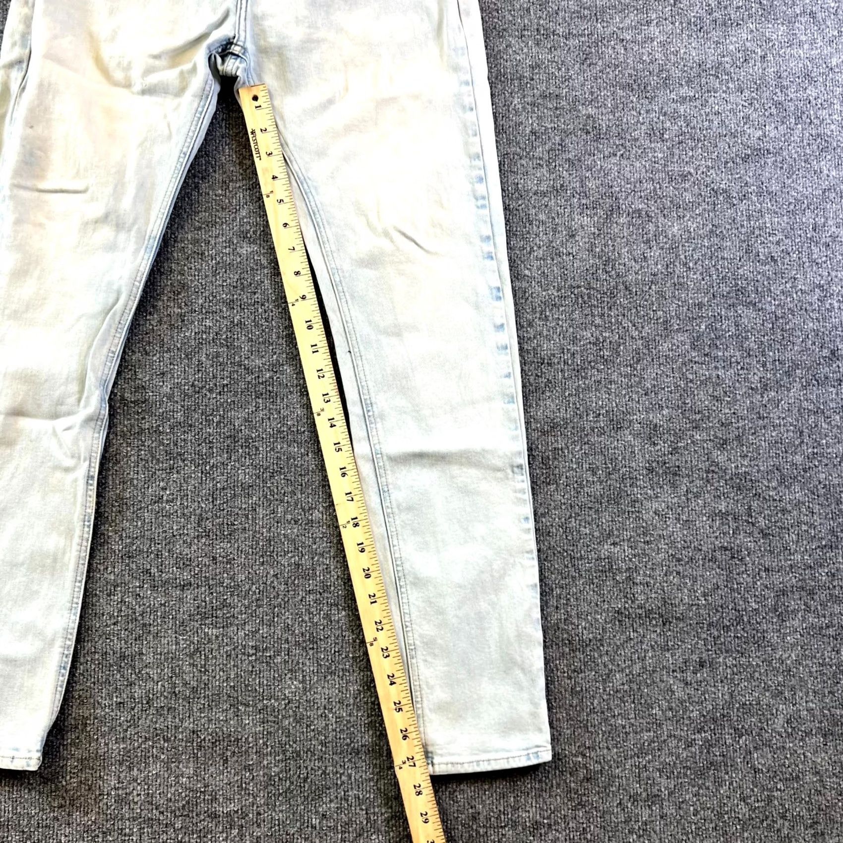 Empyre Empyre Verge Jeans Mens 32 Light Blue Denim Cotton Stretch Skinny Leg Streetwear Jeans Size US 32 / EU 48 - 4 Thumbnail