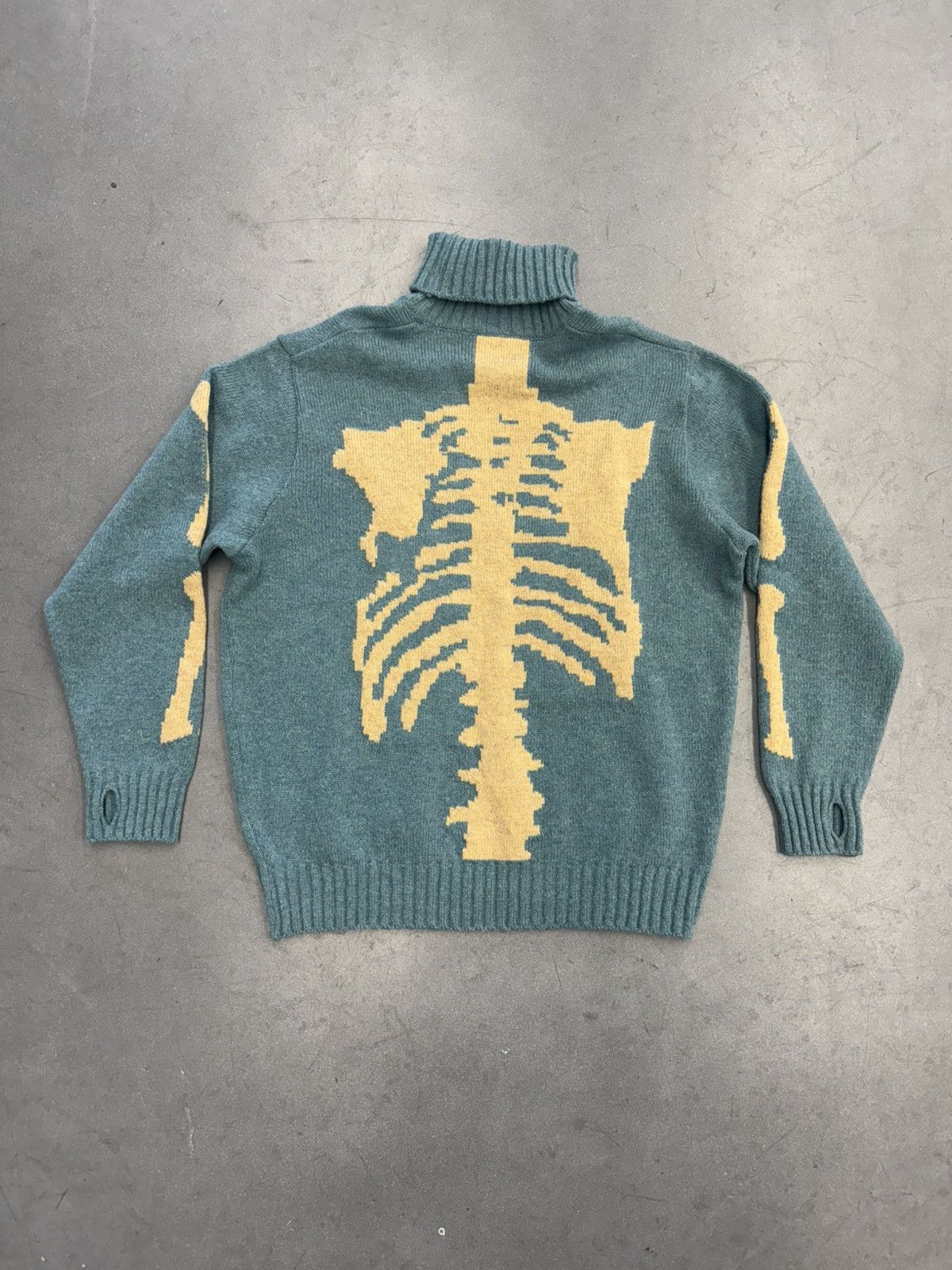 Kapital Kapital 5G Wool Bone Crewneck Sweater Saxophone Size 3/ Size US L / EU 52-54 / 3 - 1 Thumbnail