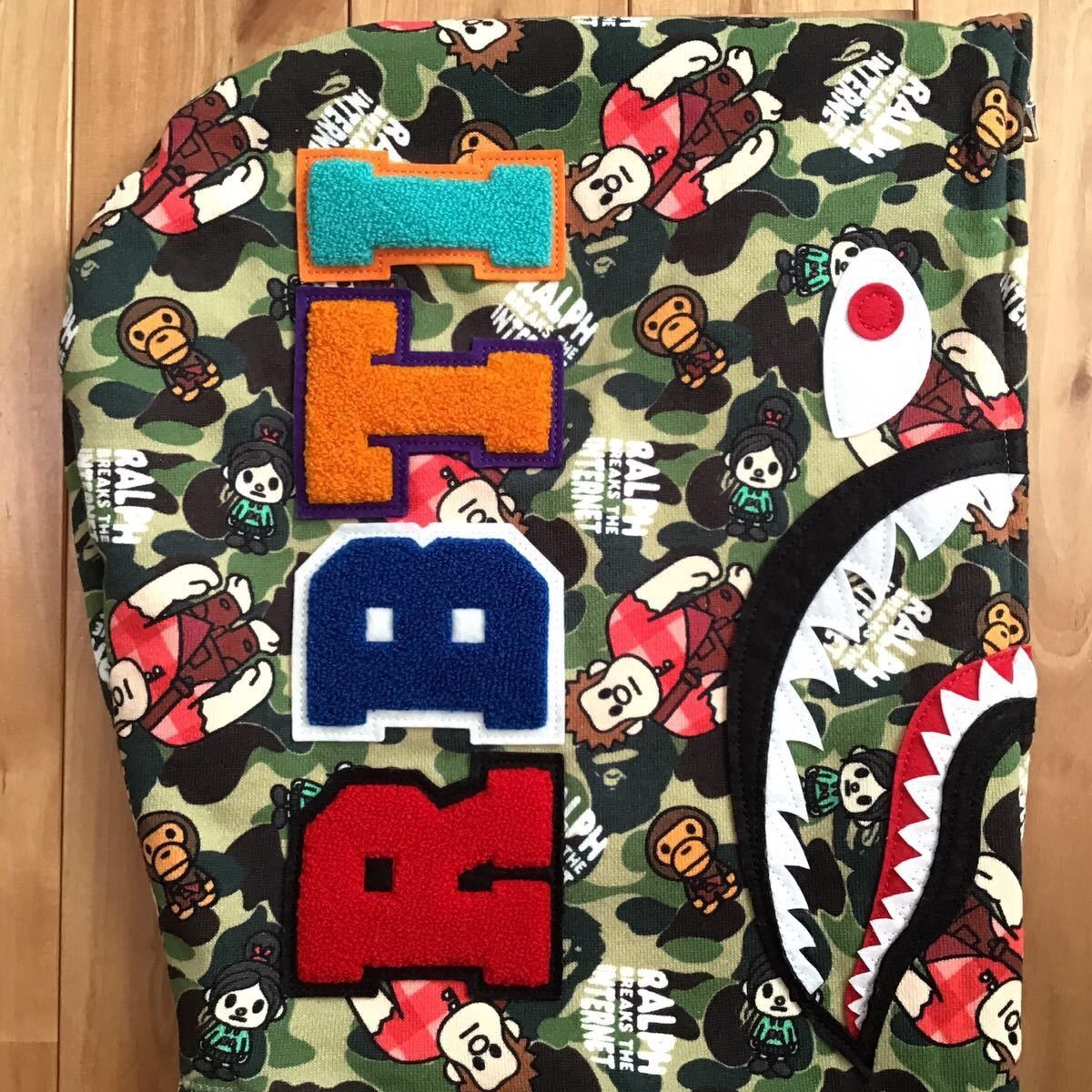 Bape × Disney BAPE × DISNEY Ralph milo ABC camo Shark full zip hoodie APE Size US L / EU 52-54 / 3 - 4 Thumbnail