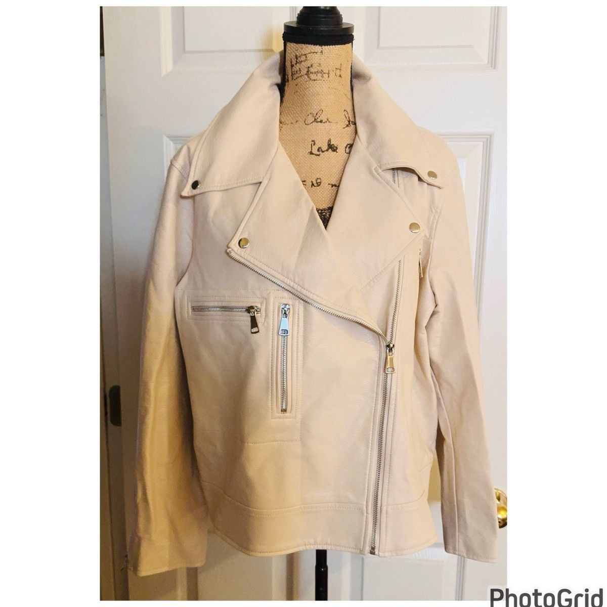 Elizabeth and James Anthropologie Elizabeth & James Faux Leather Moto Jacket Size XXL / US 16-18 / IT 52-54 - 2 Thumbnail
