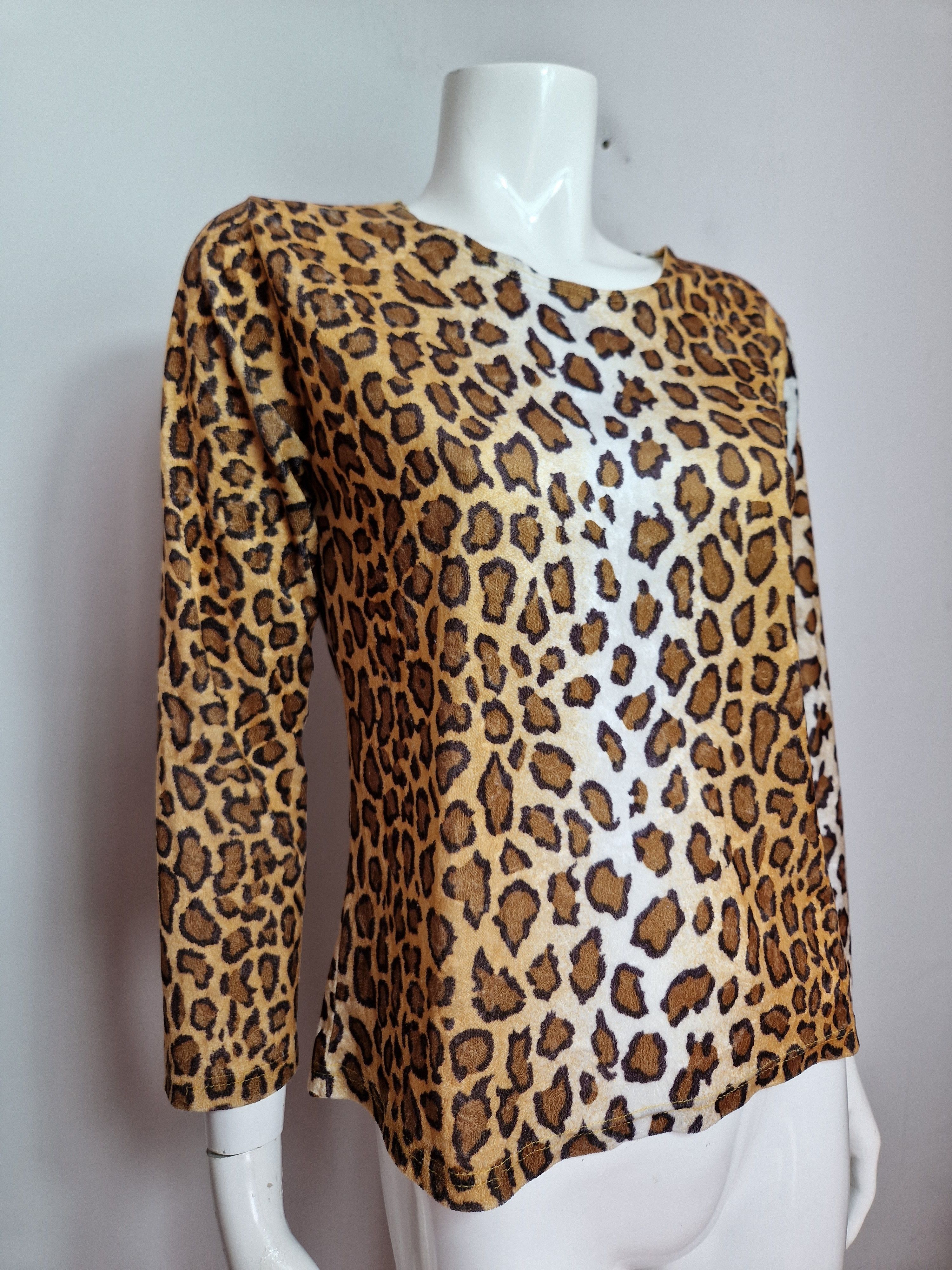 Vintage vintage panther leopard print velvet mesh top gaultier Size S / US 4 / IT 40 - 5 Thumbnail