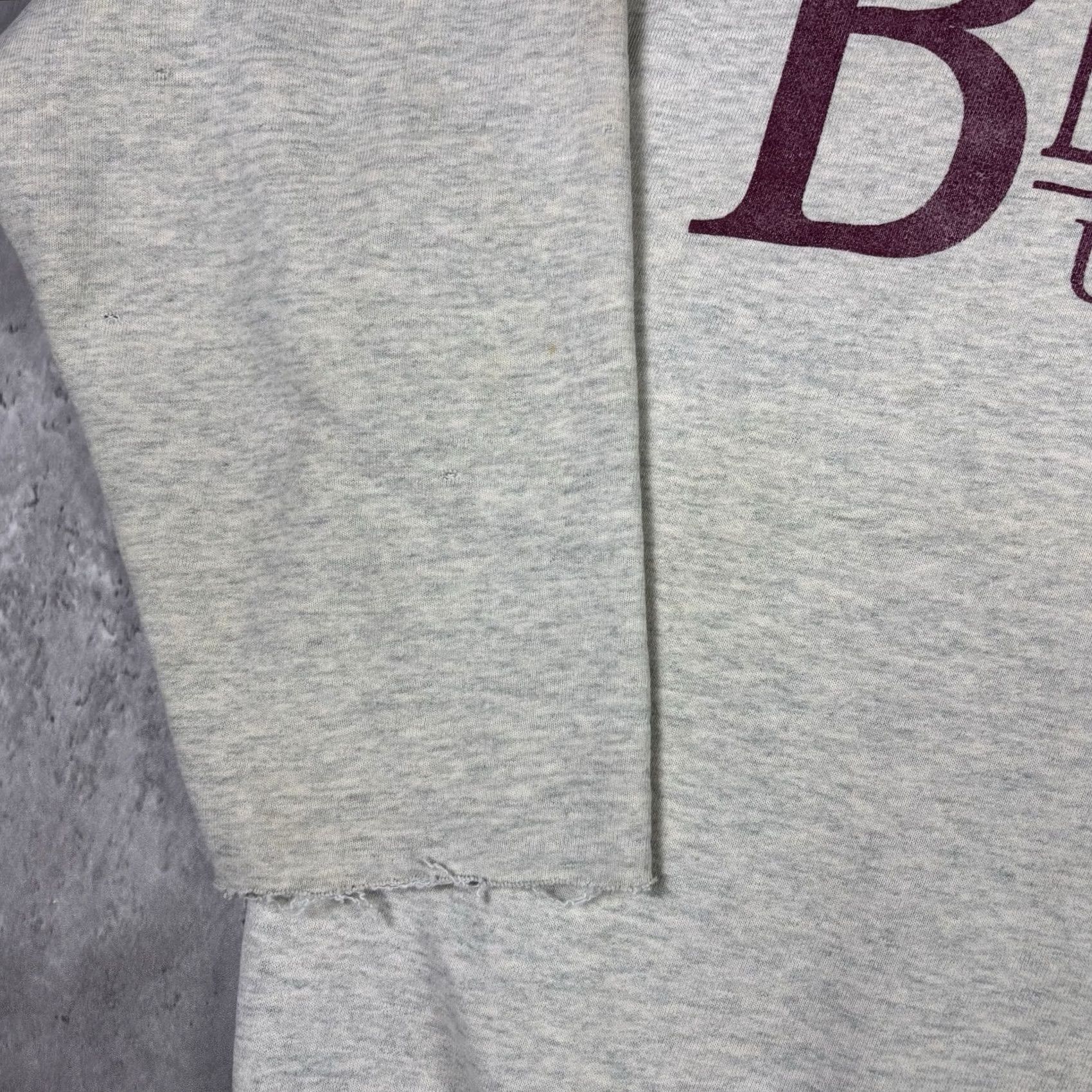 Vintage VINTAGE 90s Bloomsburg University Sweatshirt Gray Pullover Distressed Mens sz Lg Sweatshirt Size US L / EU 52-54 / 3 - 6 Thumbnail