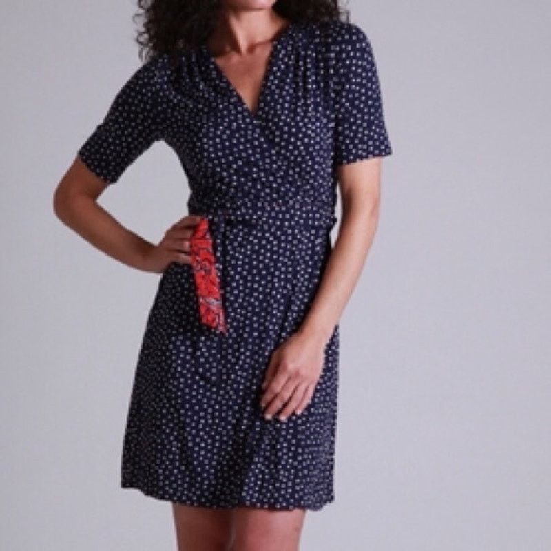 Lilly Pulitzer Lilly Pulitzer Adalie Wrap Dress XS Blue Polka Dot Size XS / US 0-2 / IT 36-38 - 1 Thumbnail