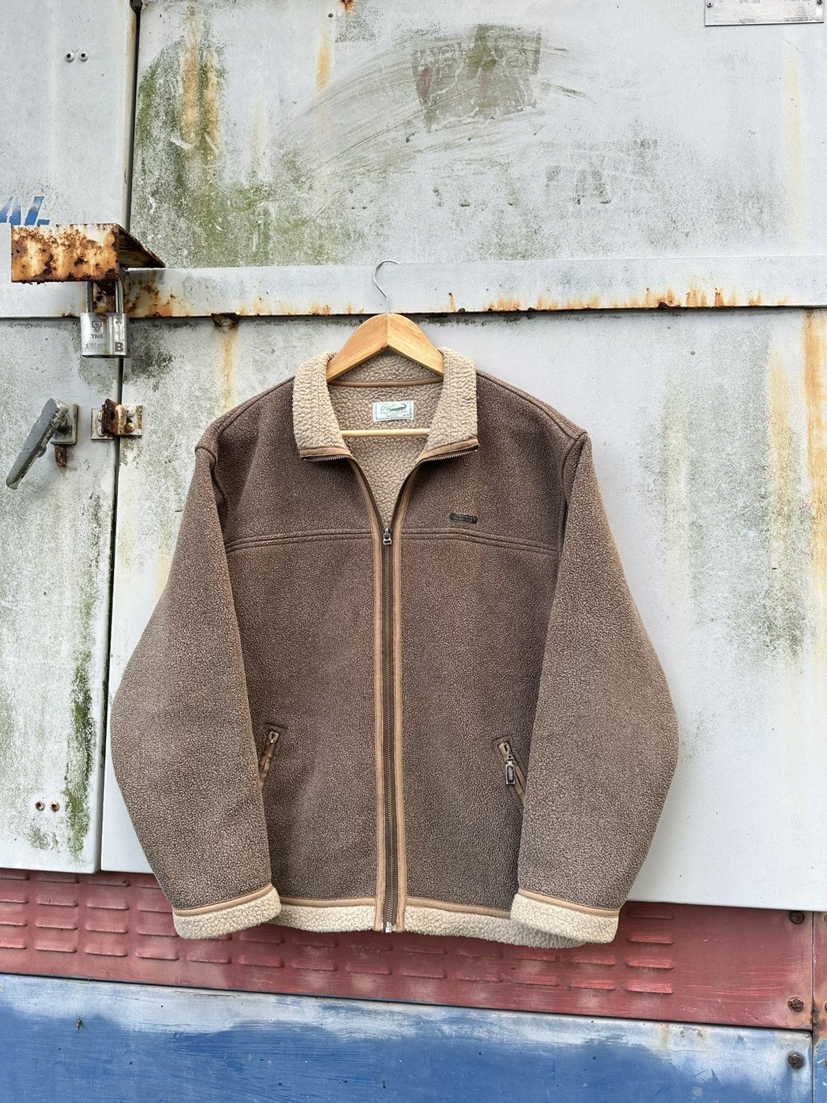 Vintage 👹Vintage Crocodile Classic Brown Fleece Lined Jacket Size US M / EU 48-50 / 2 - 2 Thumbnail