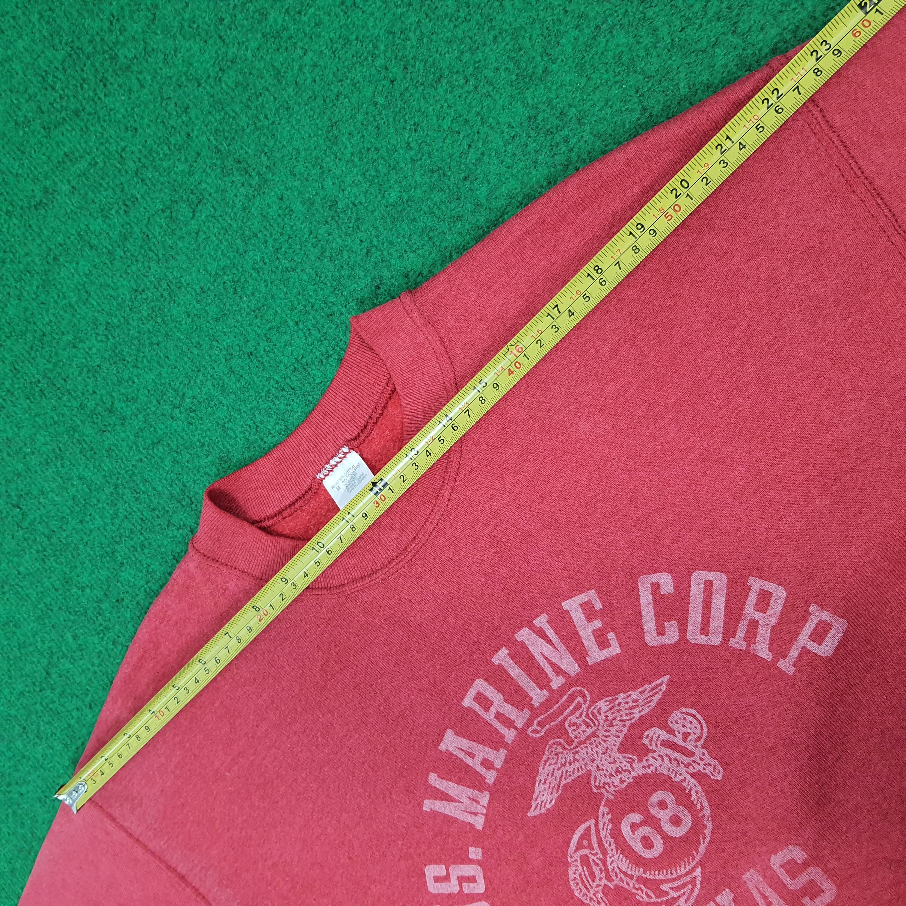 Fruit Of The Loom Vintage US Marine Corp Texas USMC Sweatshirt C278N29 Size US M / EU 48-50 / 2 - 8 Thumbnail