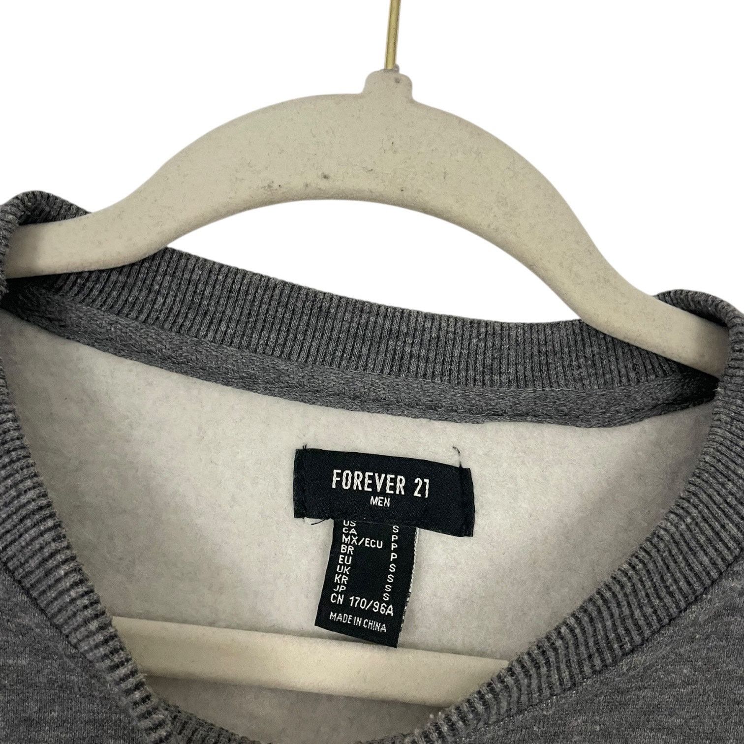 Forever 21 Forever 21 Mens Grey Crewneck Sweatshirt Size US S / EU 44-46 / 1 - 6 Thumbnail