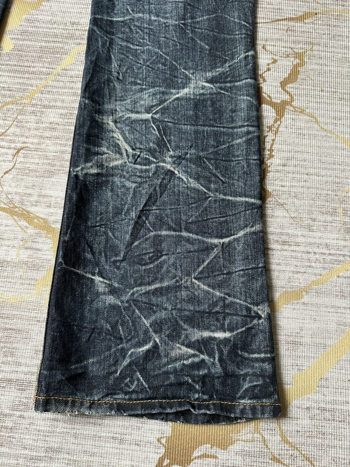 Japanese Brand FLARE Sky Bomber Claw Marks Design Denim Size US 34 / EU 50 - 14 Thumbnail