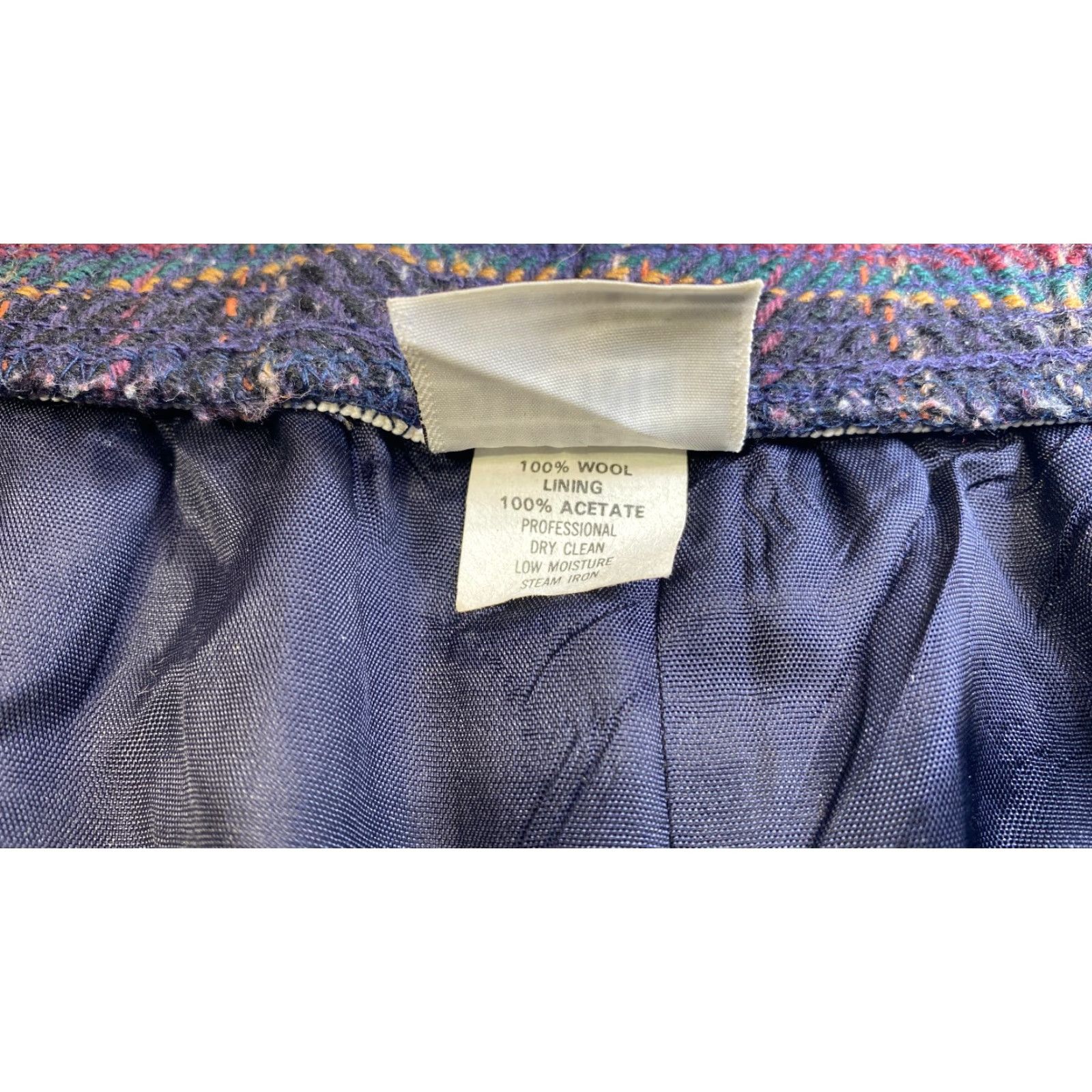 Vintage VINTAGE Alfred Dunner Pants Mens 36 100% Wool Blue Plaid Pleated Lined Golf 7366 Size US 36 / EU 52 - 5 Thumbnail
