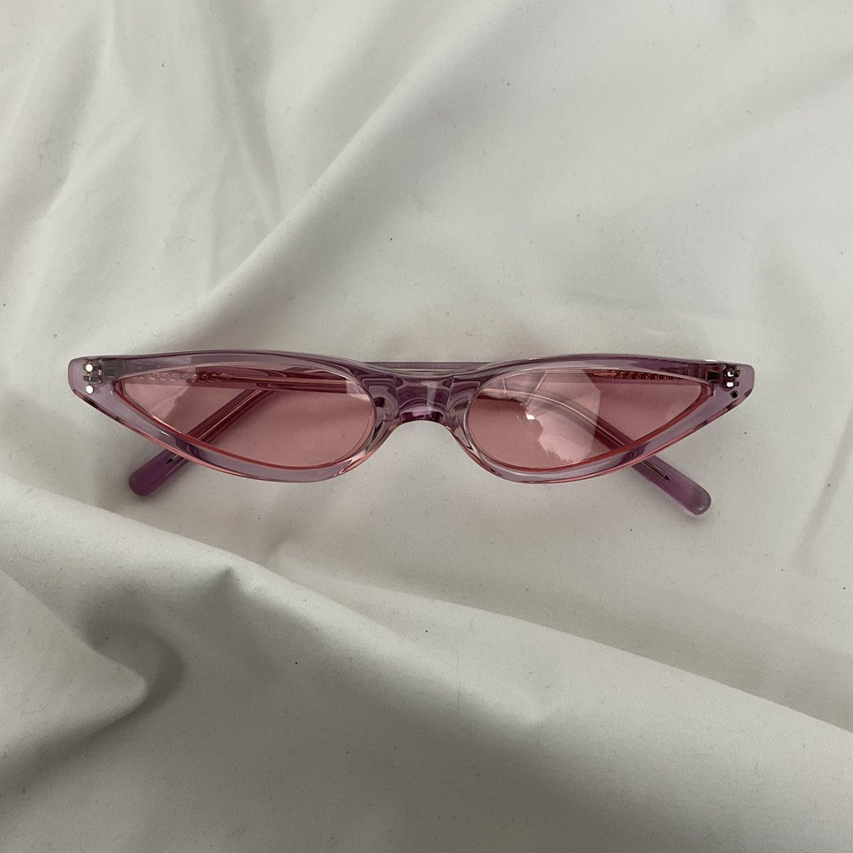 Keburia George Keburia Pink Micro Cat-Eye Sunglasses Size ONE SIZE - 3 Thumbnail