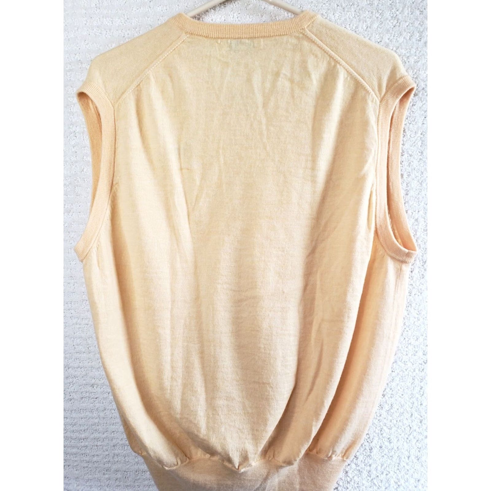 Peter Millar Peter Millar Vest Sweater Men's L Yellow Merino Wool V-Neck Golf Flags Classic Preppy 90s Seasonal Mens Size US L / EU 52-54 / 3 - 6 Thumbnail