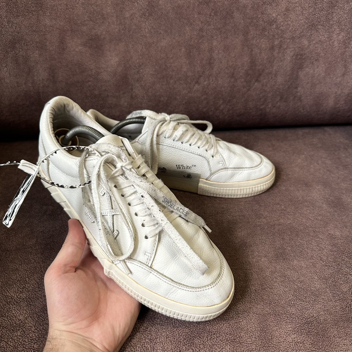 Off-White Off-White Leather Vulcanised Beige Lace Up Sneakers Size 43 Size US 10 / EU 43 - 3 Thumbnail