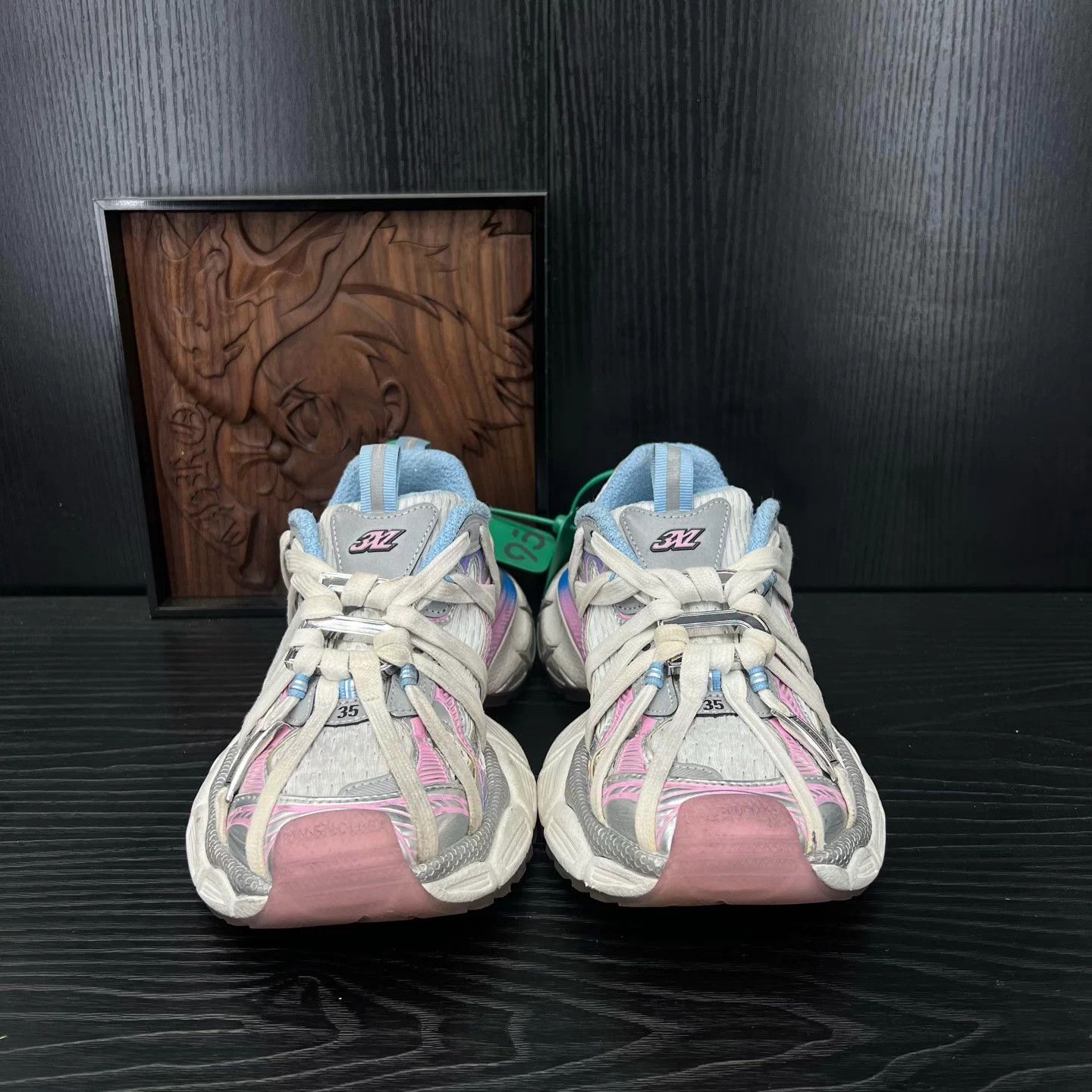 Balenciaga Balenciaga 3XL Strap 35 White Blue Pink Size US 5 / IT 35 - 4 Thumbnail