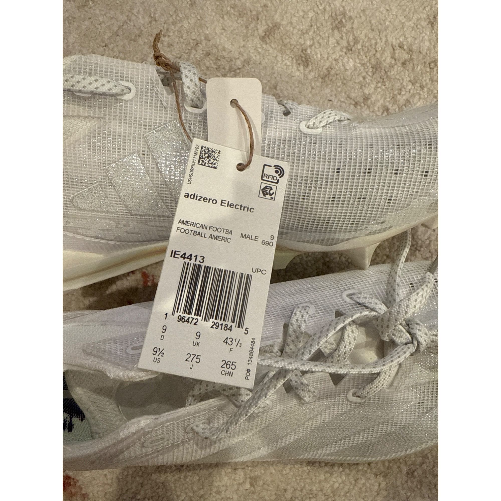 Adidas SIZE 9.5 - Adizero Electric Speed 'Juice Pack - White' Footb Size US 9.5 / EU 42-43 - 8 Thumbnail
