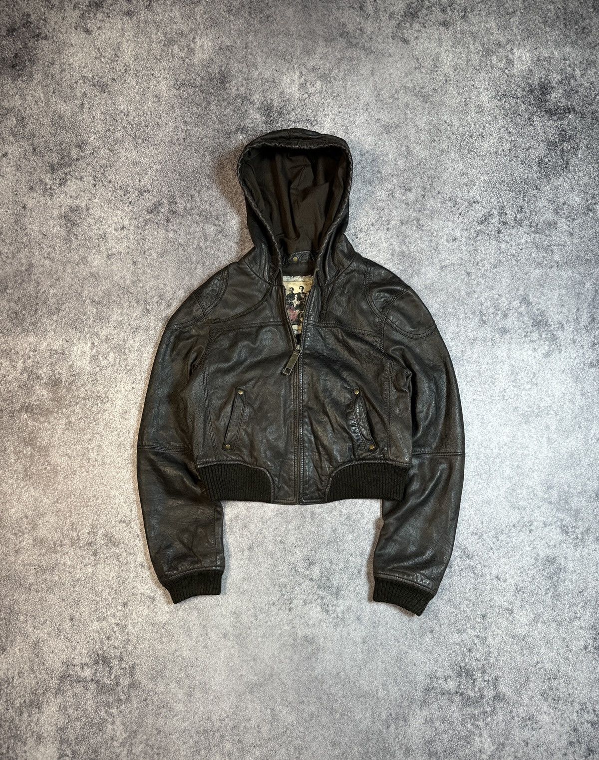 Other Y2K Opium Brown Leather Jacket Avant Garde Rare Style USA M Size M / US 6-8 / IT 42-44 - 1 Thumbnail