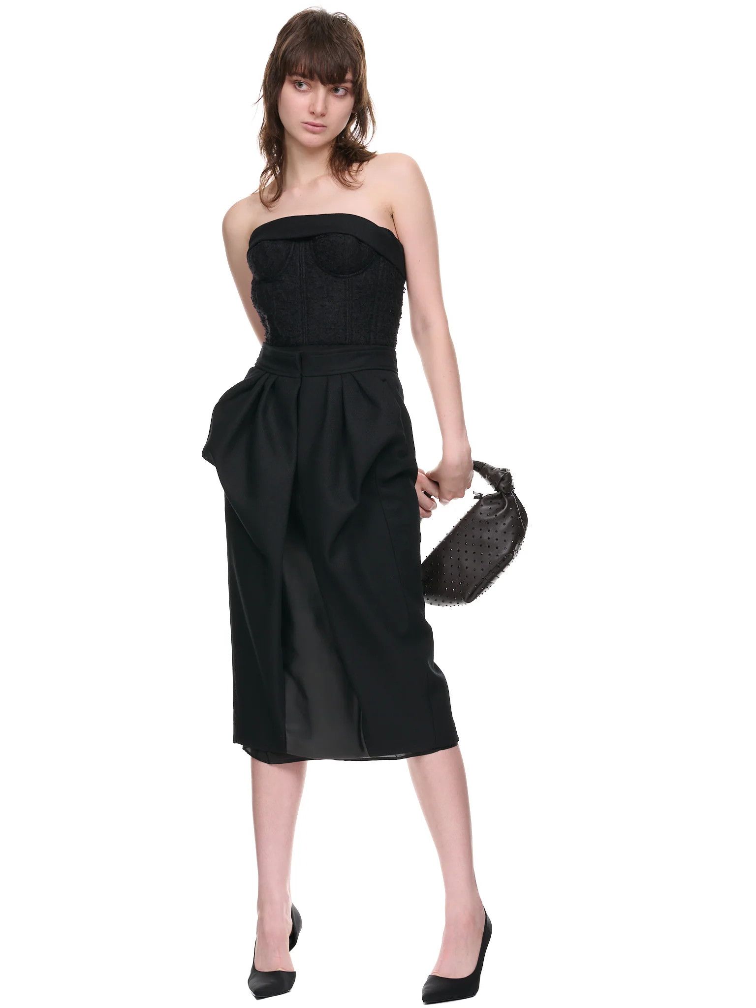 Maison Margiela o1y0625 Midi Dress in Black Size S / US 4 / IT 40 - 6 Thumbnail