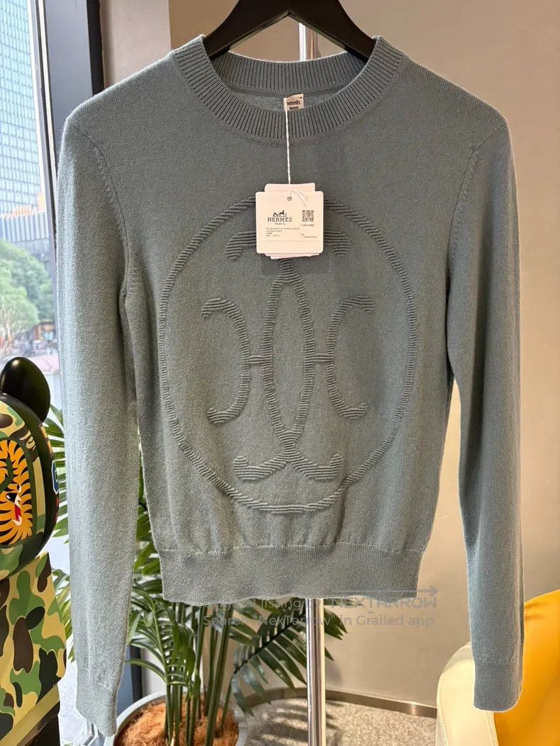 Hermes Hermes Blue knitted sweater Size XS / US 0-2 / IT 36-38 - 1 Thumbnail