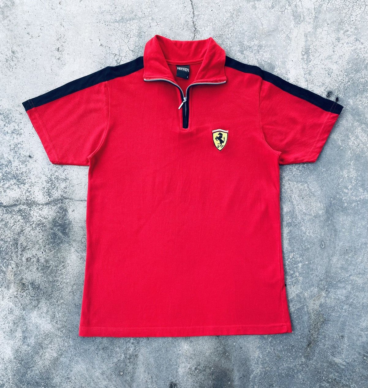 Ferrari Vintage Y2k Ferrari Half Zipper Rare Tees Size US S / EU 44-46 / 1 - 1 Thumbnail