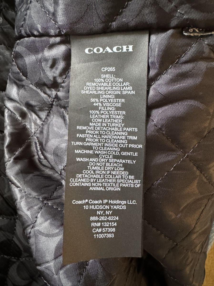 Coach *FINAL PRICE DROP* Shearling Padded Denim Jacket Size US L / EU 52-54 / 3 - 5 Thumbnail