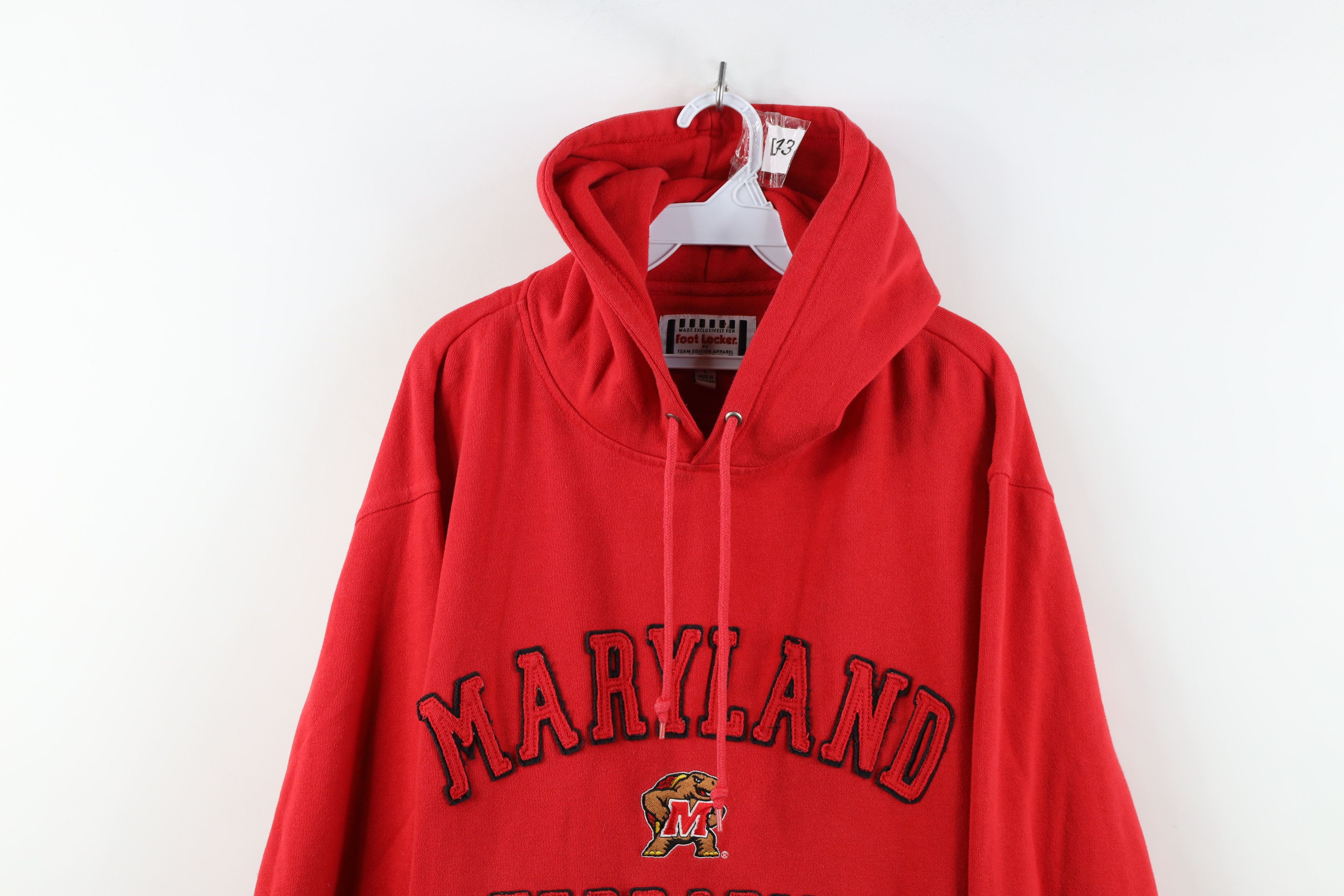 Vintage Vintage Fit University of Maryland Hoodie Sweatshirt Red Size US L / EU 52-54 / 3 - 2 Thumbnail