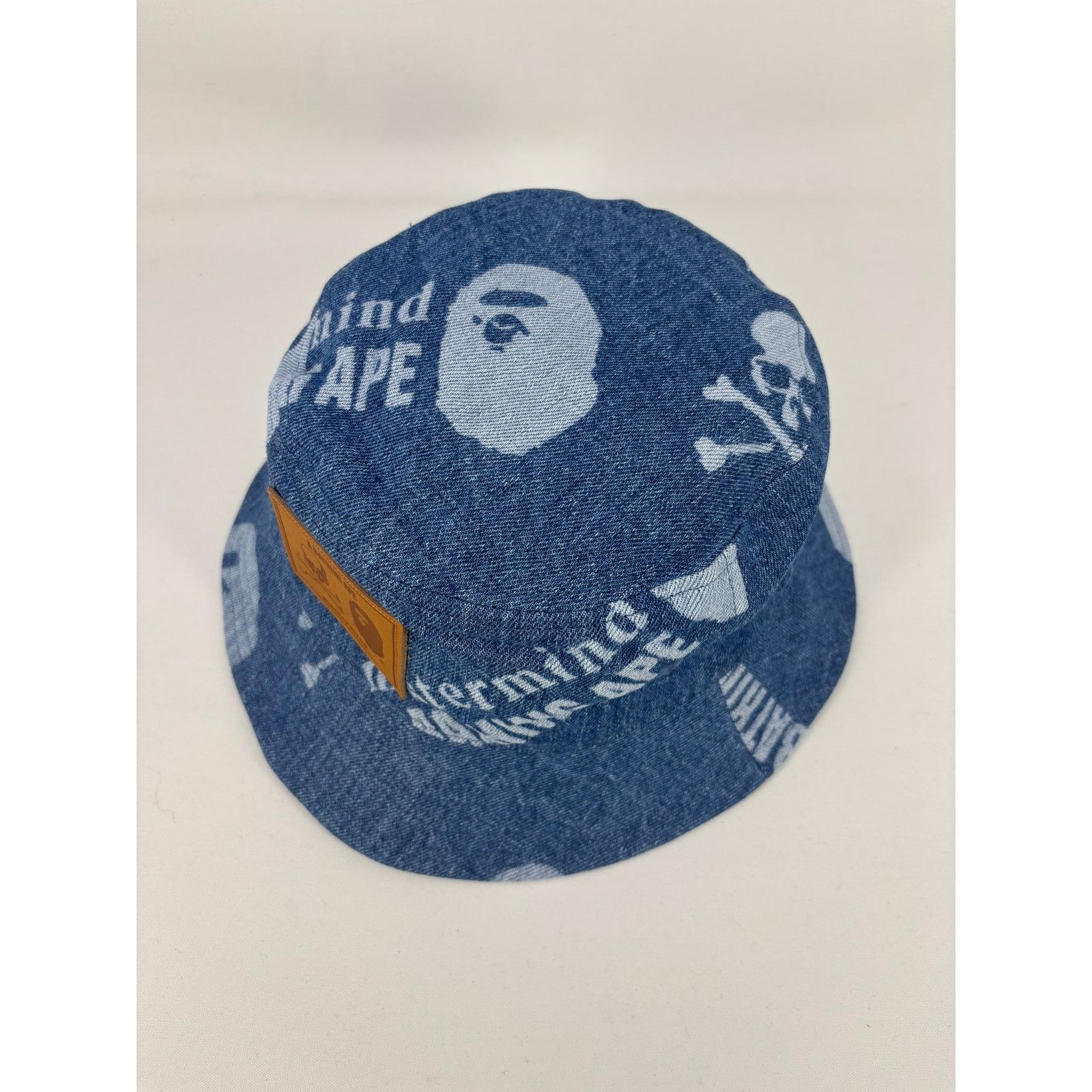 Mastermind Japan Bape X Mastermind World Indigo Denim Bucket Hat Size Medium Size ONE SIZE - 3 Thumbnail