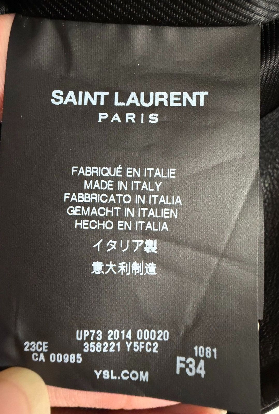Saint Laurent Paris Saint Laurent 14SS Black Studded Lambskin Motorcycle Jacket Size XS / US 0-2 / IT 36-38 - 4 Thumbnail