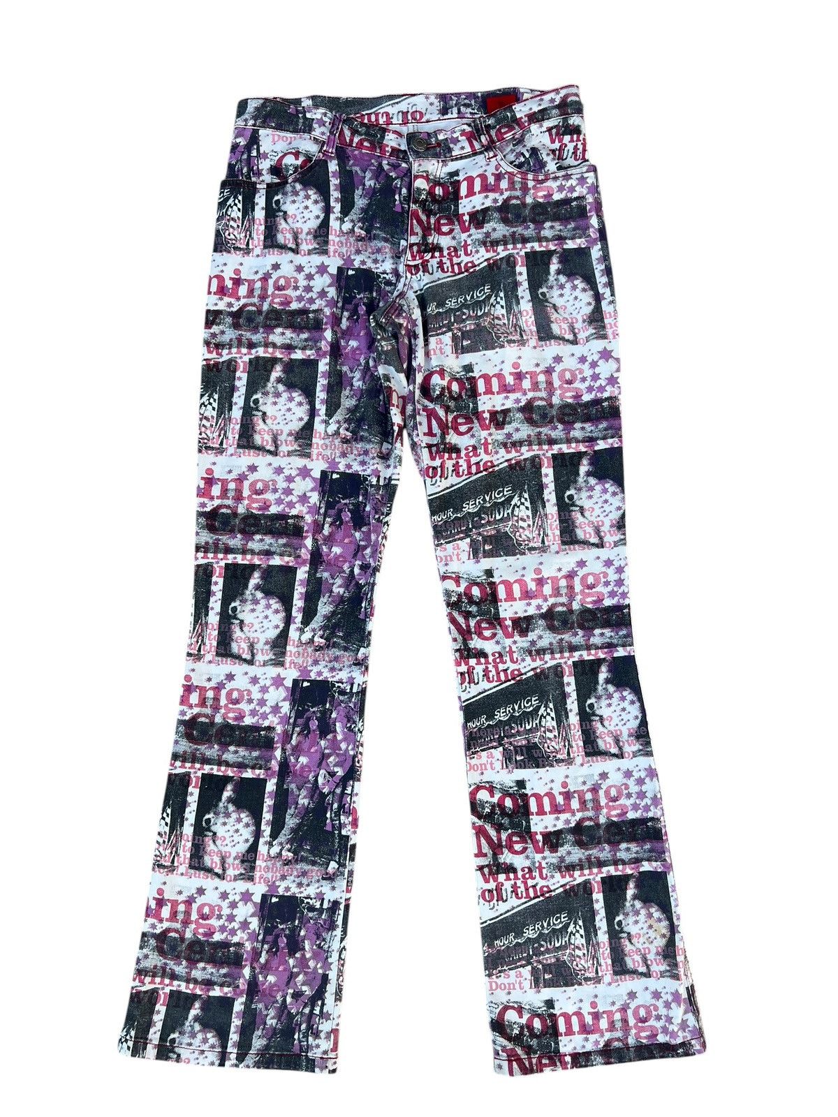 semanticdesign Vintage Algonquins Japan All Print Stretch Bootcut Pant Size US 29 - 1 Thumbnail