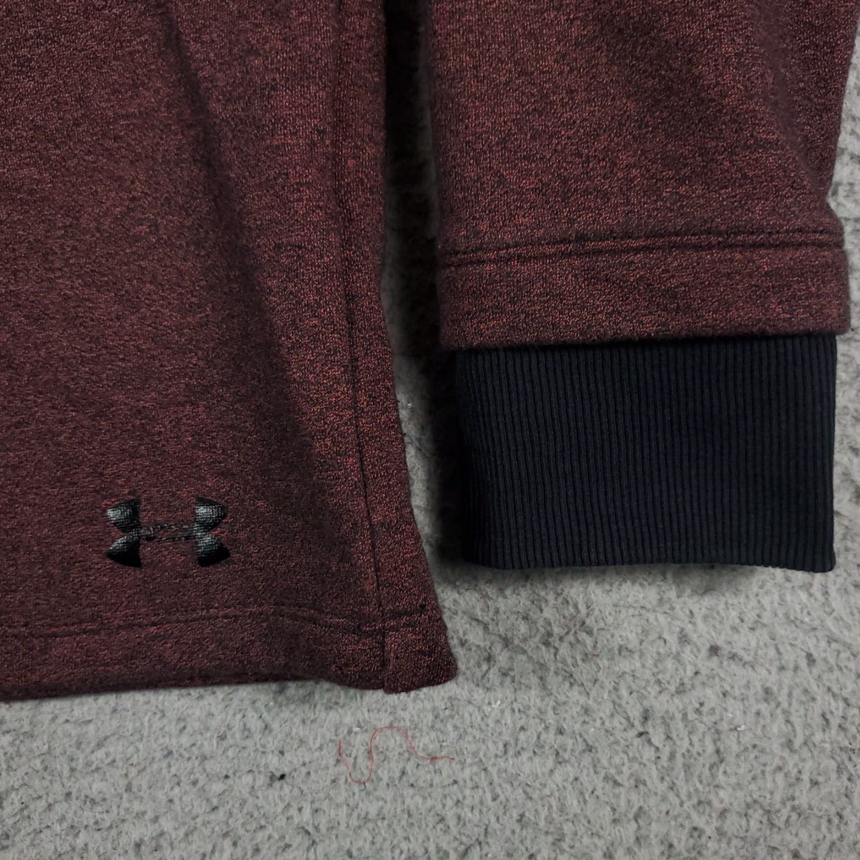 Under Armour Under Armour Hoodie Mens Medium Burgundy Threadborne Pullover Sweatshirt Size US M / EU 48-50 / 2 - 4 Thumbnail
