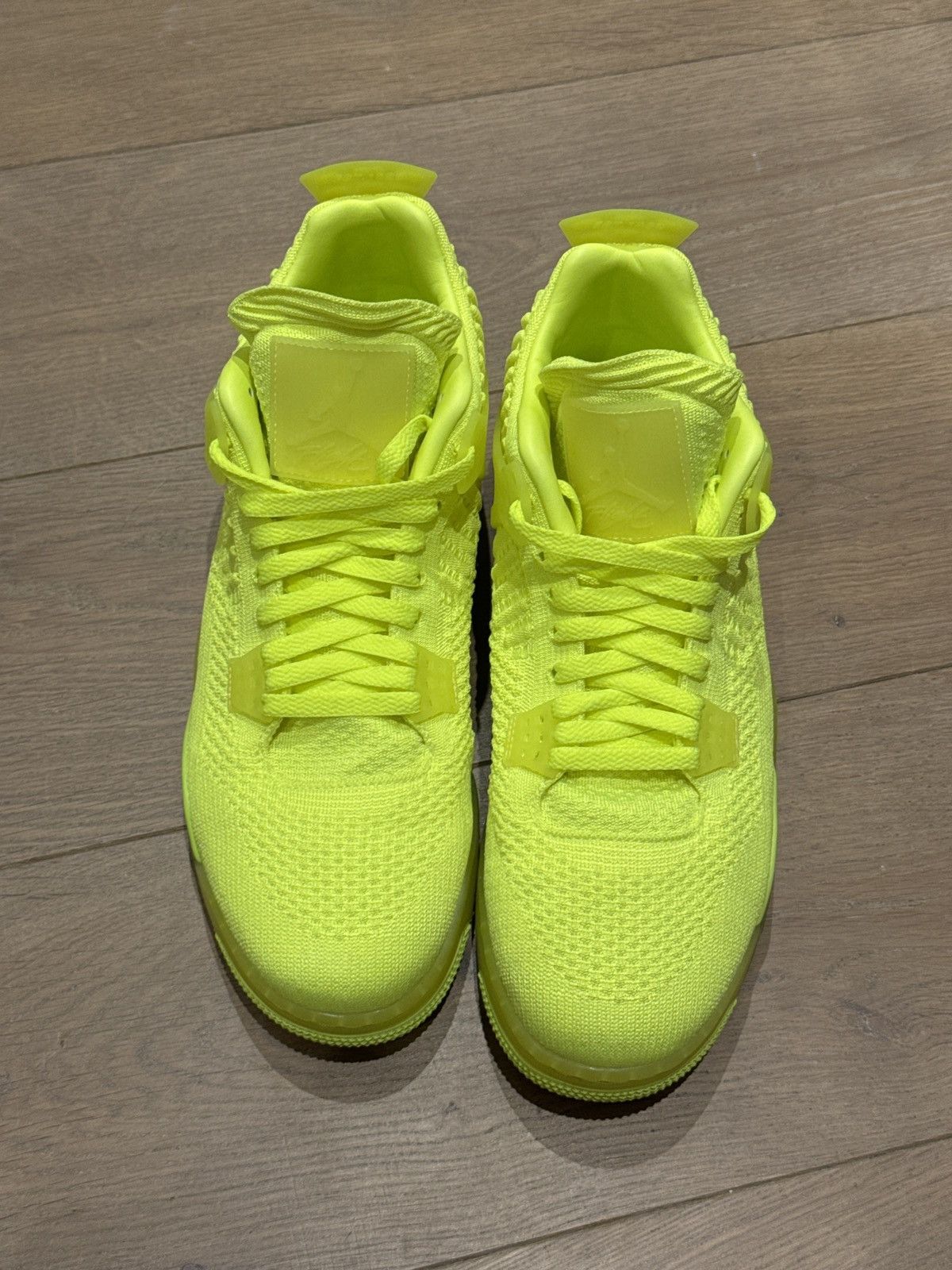 Jordan Brand Air Jordan 4 Flyknit 2019 Volt Size US 12 / EU 45 - 4 Thumbnail