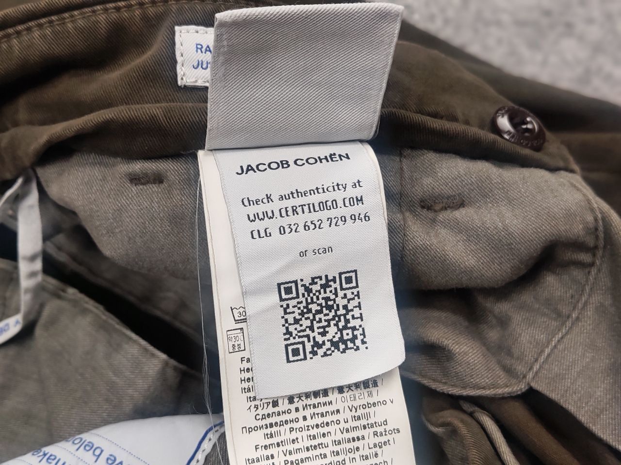 Jacob Cohen Jacob Cohen Italy bobby Trouser chino Green canvas Pants Size US 33 - 19 Thumbnail