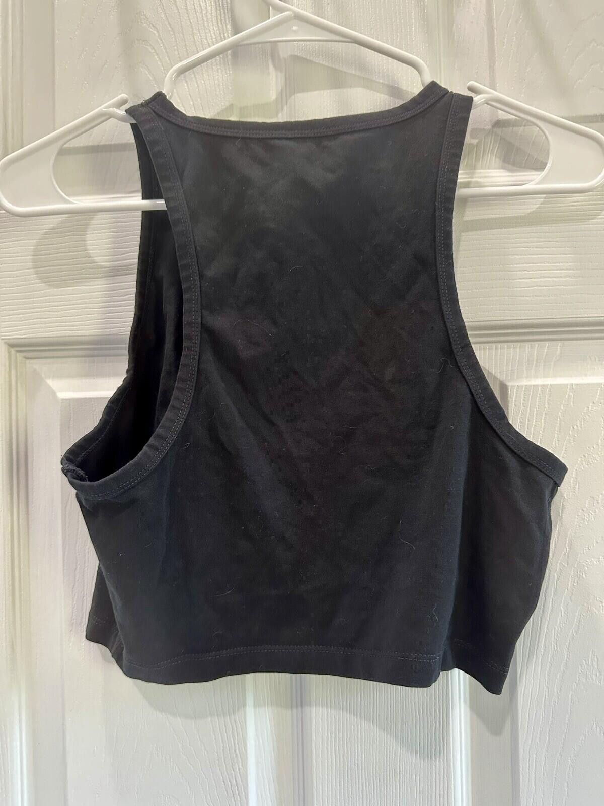 United Arrows Aéropostale Women’s Black Crop Top Size Large Size L / US 10 / IT 46 - 2 Thumbnail