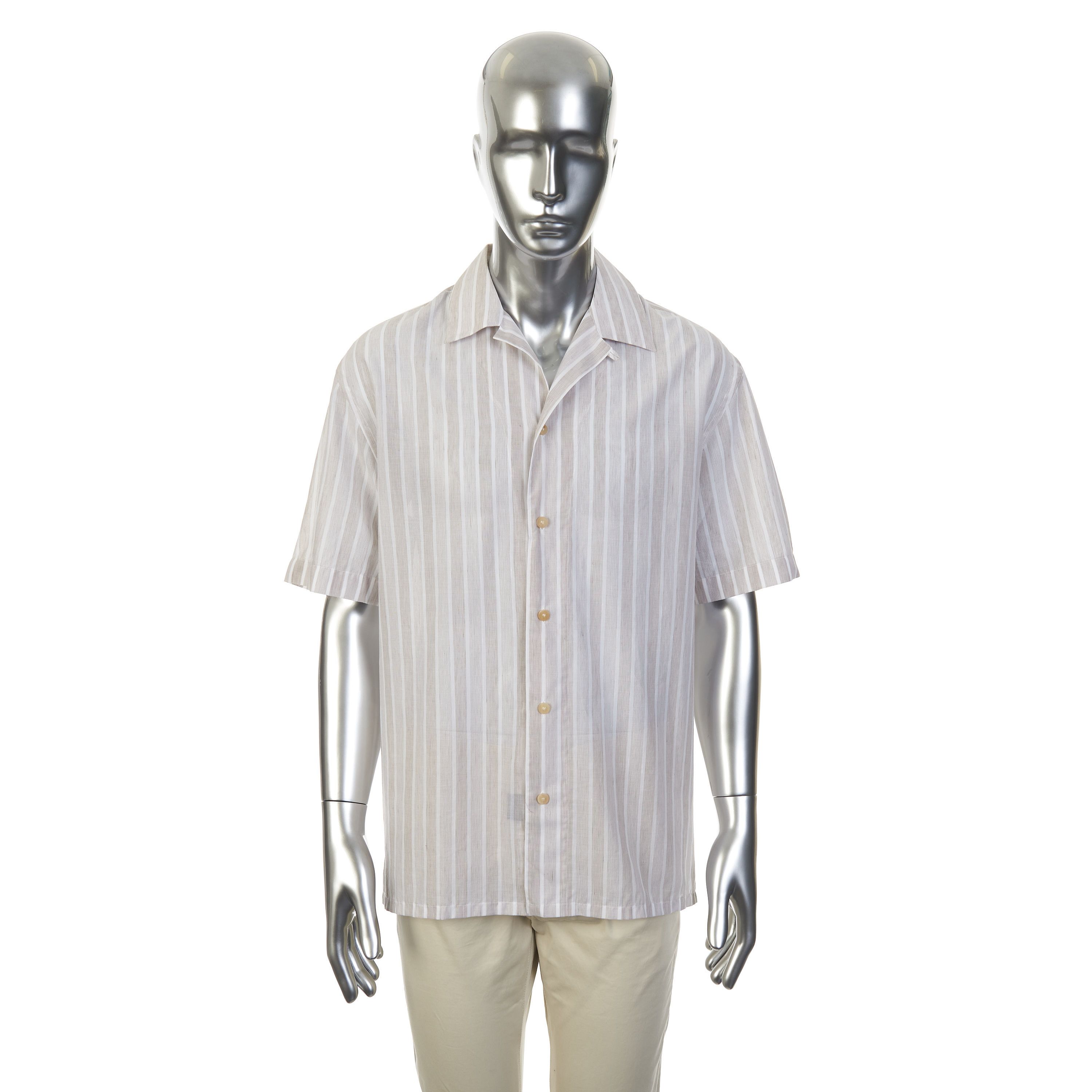 Brioni Cuban Shirt In Cotton & Linen Size US L / EU 52-54 / 3 - 2 Thumbnail