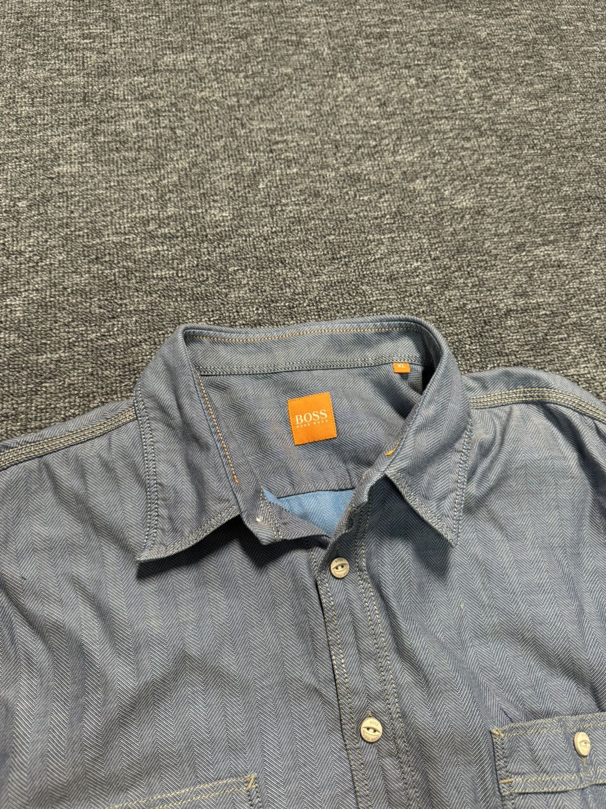 Hugo × Hugo Boss Hugo Boss Orange Long Sleeve Button-Down Shirt Regular Fit Size US XL / EU 56 / 4 - 6 Thumbnail