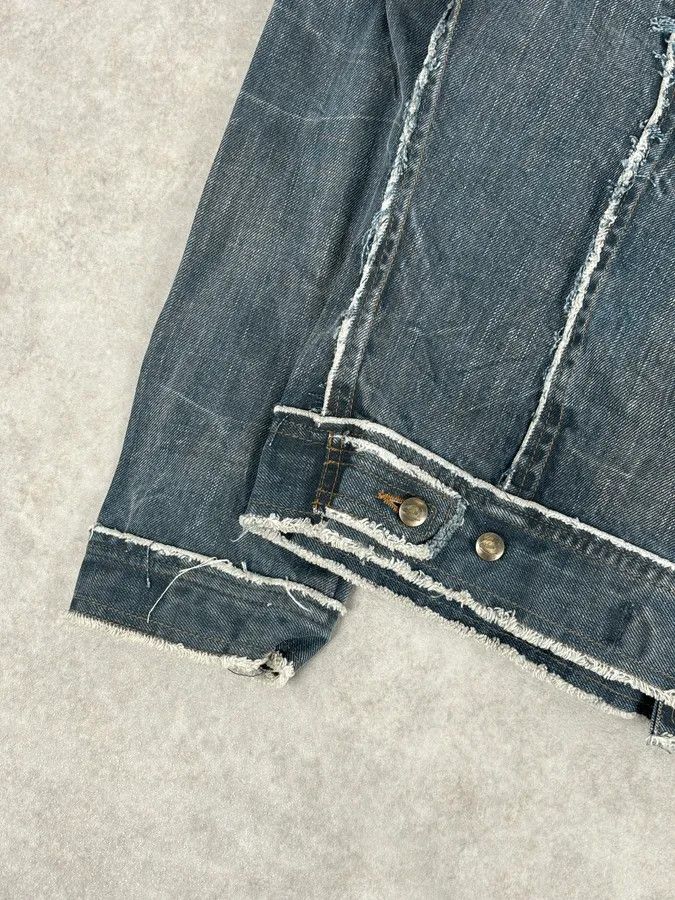 Roberto Cavalli AW2003 Cavalli Blue Eroded Denim Rebel Jacket Size US L / EU 52-54 / 3 - 10 Thumbnail