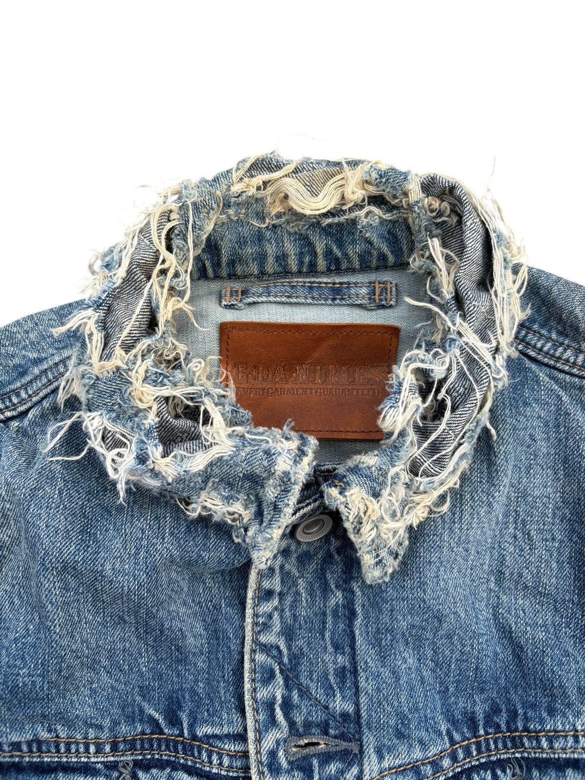 GOA RARE💥GOA NIMES SELVEDGE RUSTY PUNK DOSTRESSED DENIM JACKET Size US M / EU 48-50 / 2 - 6 Thumbnail