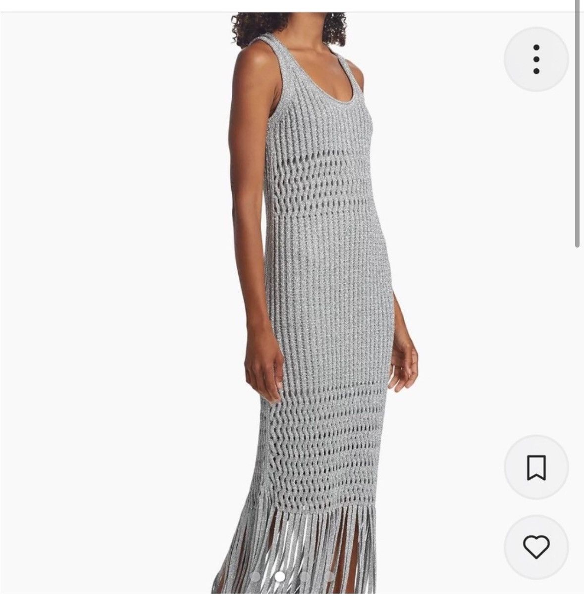 Jonathan Simkhai SIMKHAI Jocelyn Open-Stitch Fringe Maxi Dress Size S / US 4 / IT 40 - 2 Thumbnail