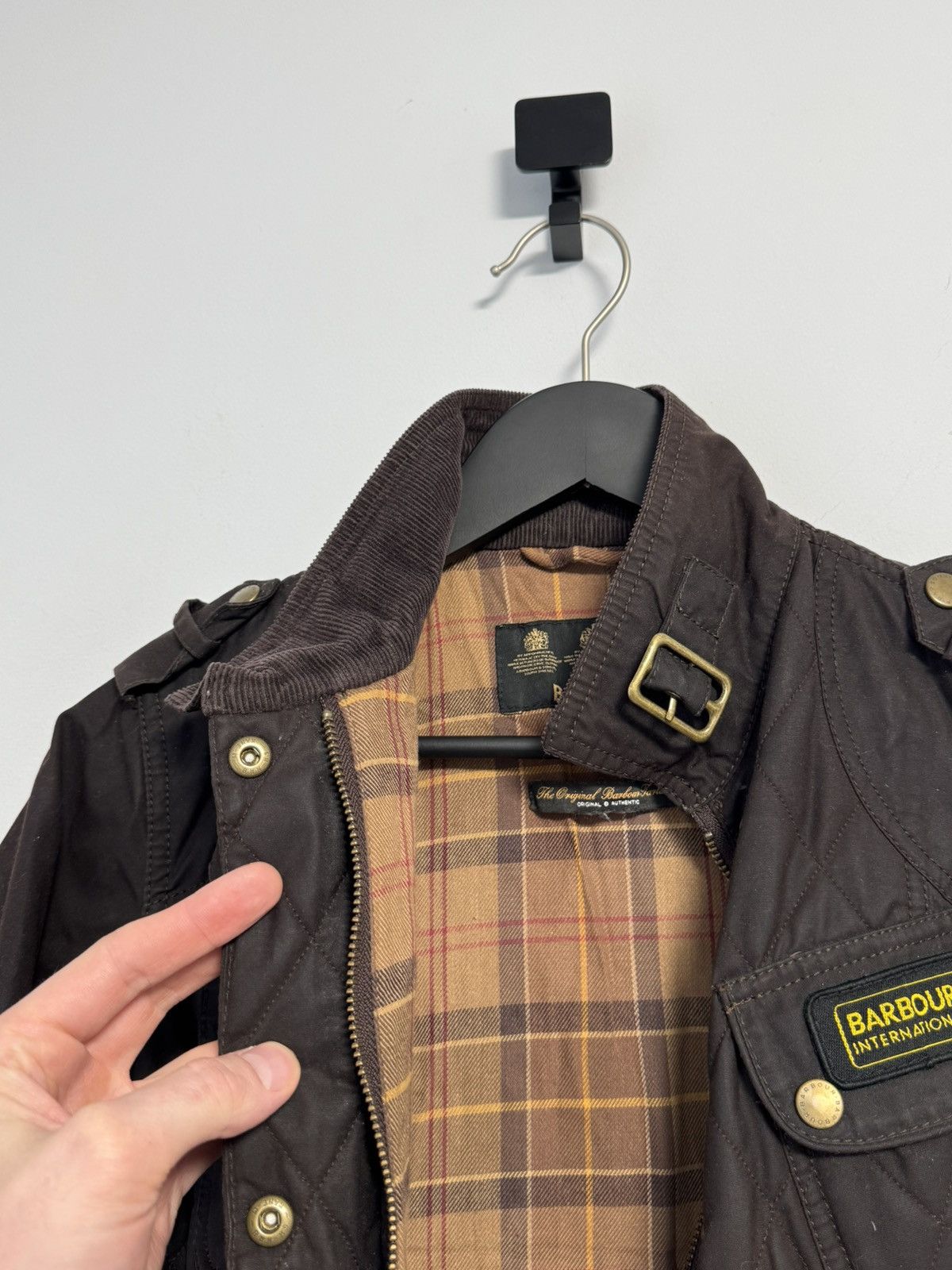 Barbour Barbour Quilted Wax Jacket With Belt - Olive Green Brown Size M / US 6-8 / IT 42-44 - 18 Thumbnail