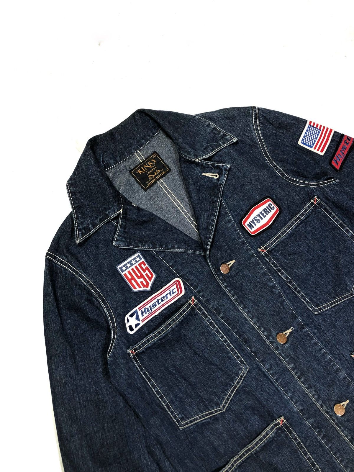 Hysteric Glamour × Japanese Brand × Le Grande Bleu (L.G.B.) Hysteric Glamour Chaos Patch Chore Jacket Size US M / EU 48-50 / 2 - 3 Thumbnail
