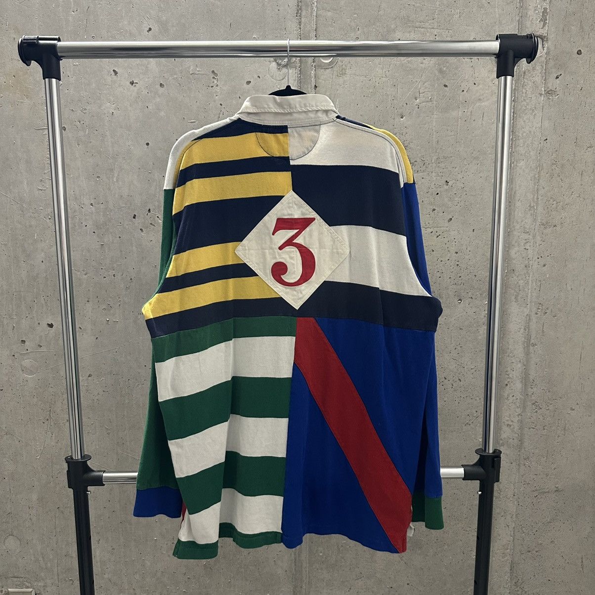 Polo Ralph Lauren Vintage Ralph Lauren Patchwork Striped Polo Summer Classic Size US XL / EU 56 / 4 - 2 Thumbnail