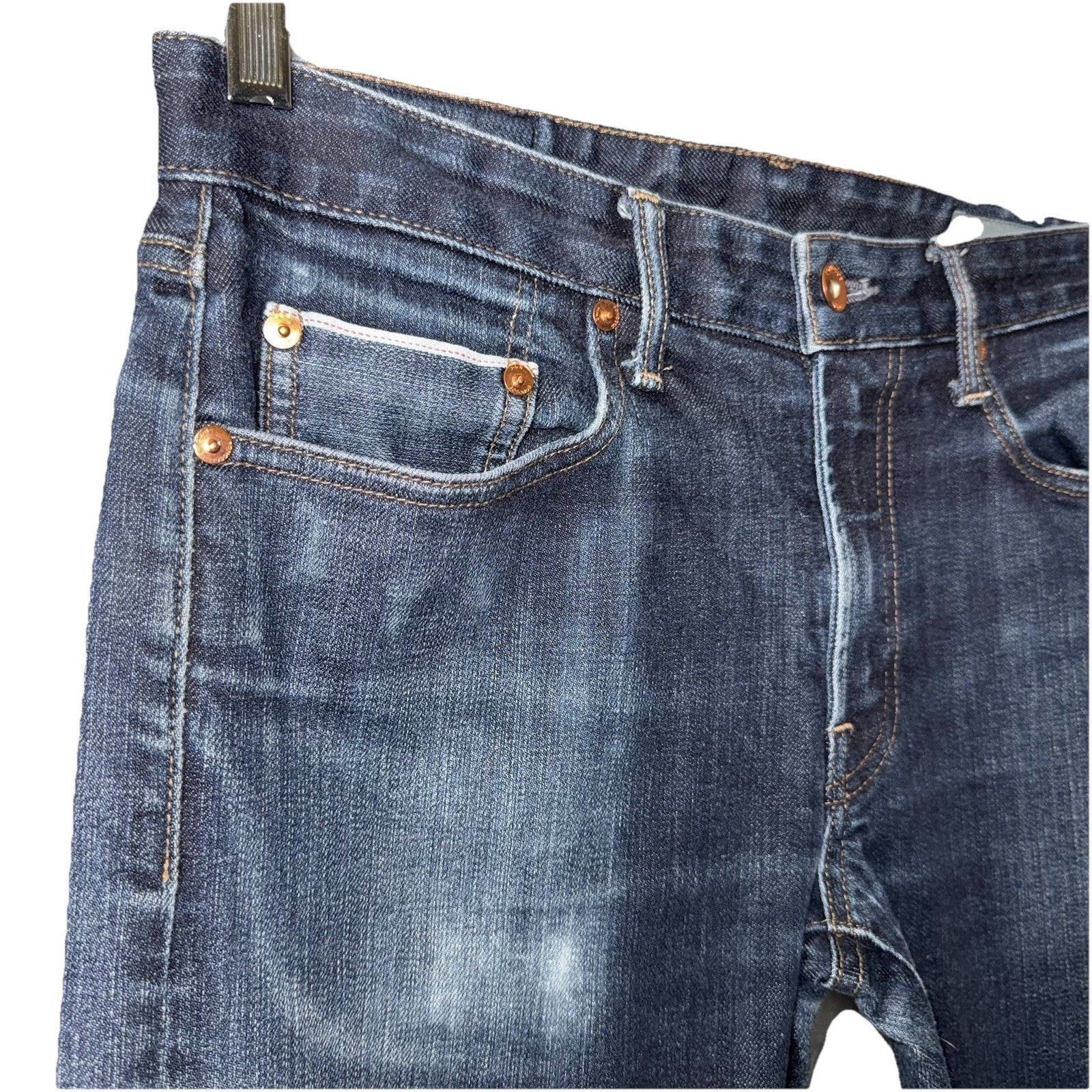 Bonobos BONOBOS Japanese Selvedge Stretch Denim Slim Blue Medium Size US 31 - 4 Thumbnail