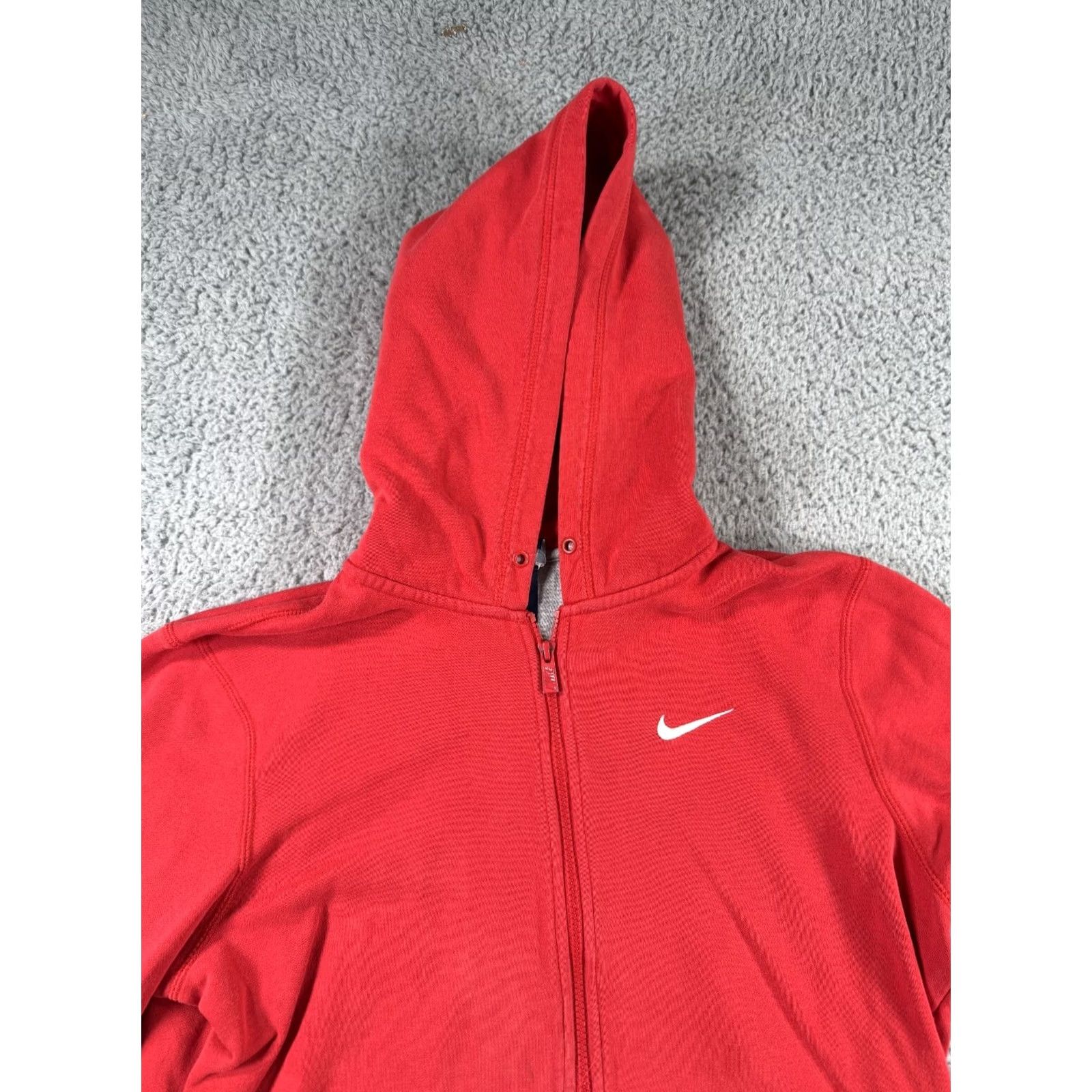 Nike Nike Hoodie Mens M Red Full Zip Distressed 90s Swoosh Logo Baggy Fame Sportswear Size US M / EU 48-50 / 2 - 5 Thumbnail