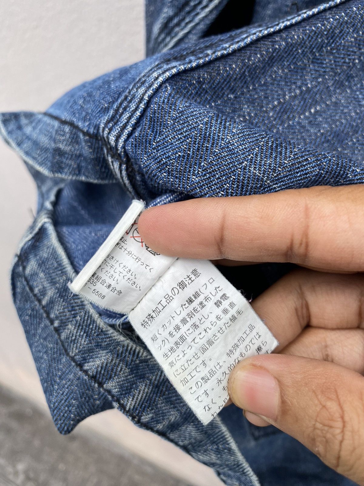Japanese Brand US NAVAL Herring Bone Twill Faded Indigo Chore USN Jacket Size US M / EU 48-50 / 2 - 20 Thumbnail