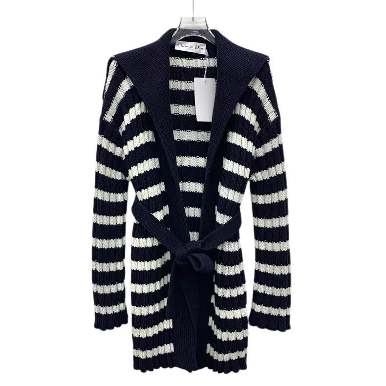 Dior Dior Color-matched striped cotton mixed cashmere knitted c Size XXS / US 00 / IT 34 - 1 Thumbnail