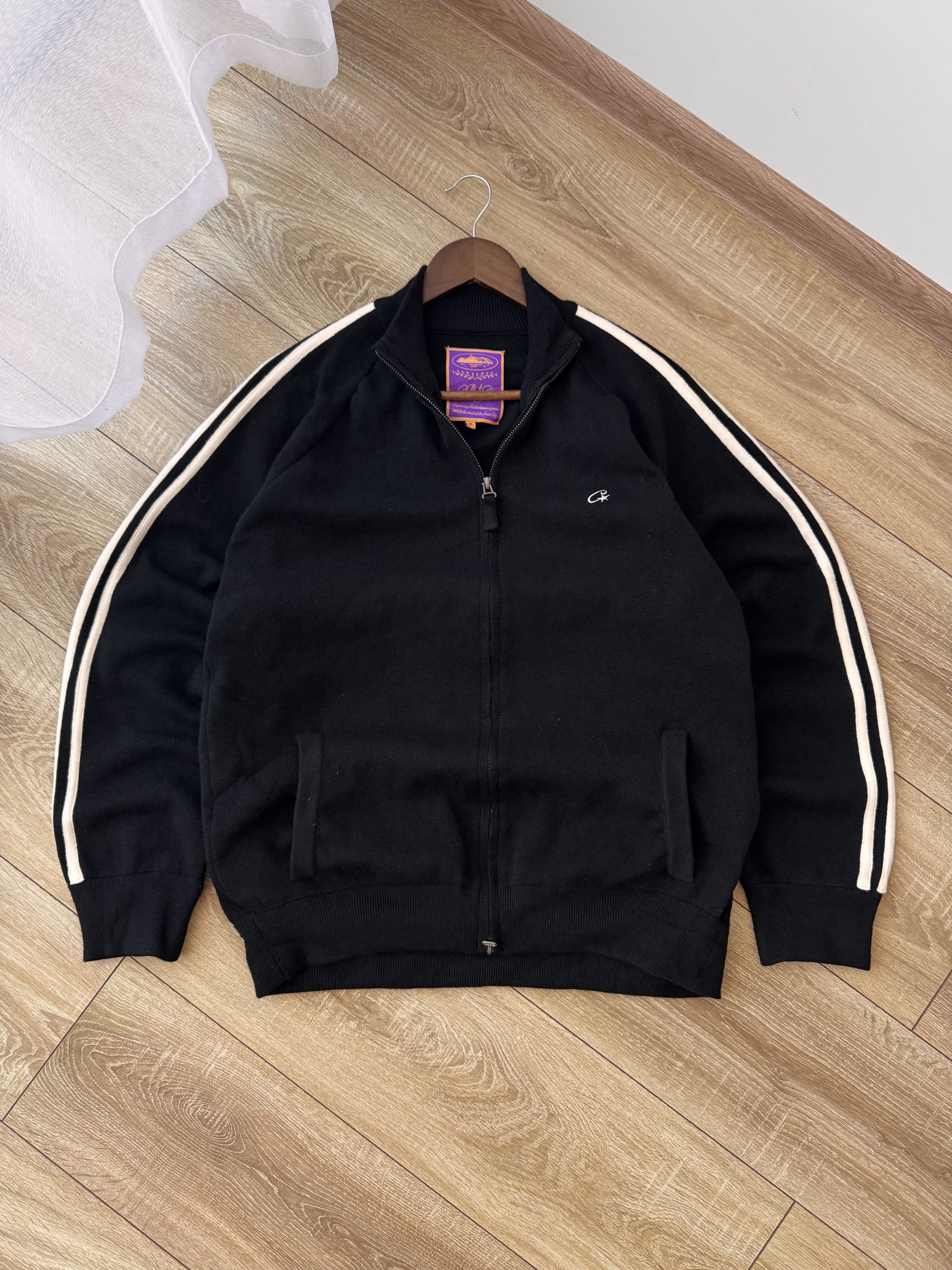Corteiz Corteiz Knitted Black & White Streetwear Zip Hoodie Size US L / EU 52-54 / 3 - 1 Thumbnail